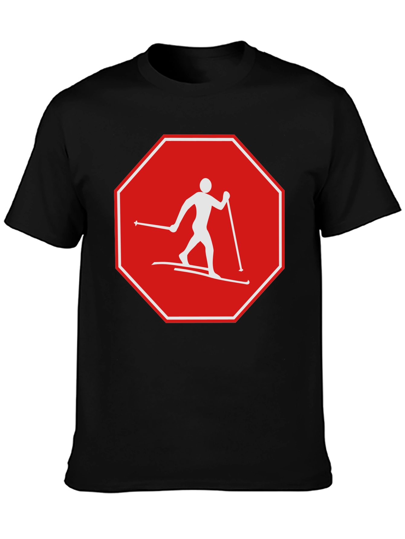 Stop Skiing Graphic T-Shirt - Funny Ski Apparel