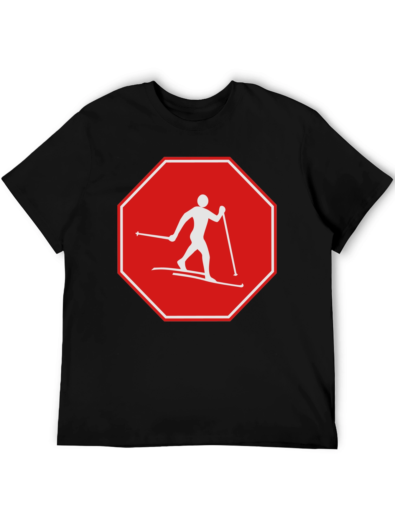 Stop Skiing Graphic T-Shirt - Funny Ski Apparel