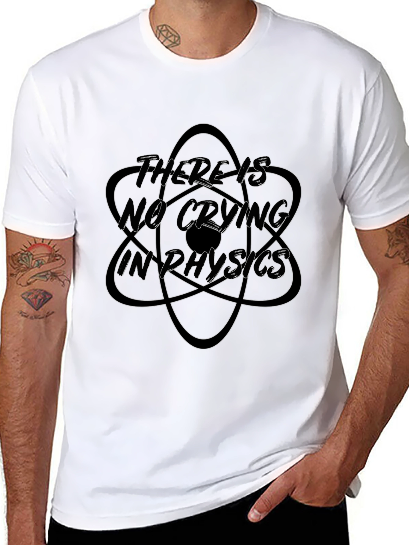 There is No Crying in Physics Black T-Shirt