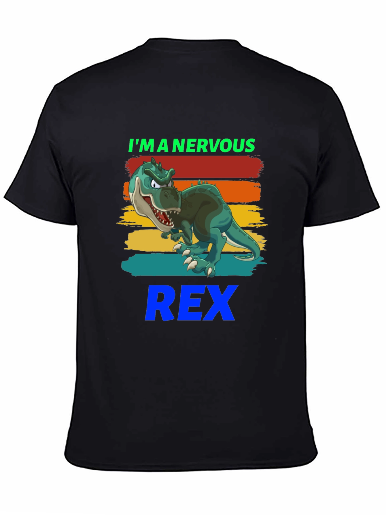 Nervous Rex T-Shirt - Cartoon Dinosaur Tee