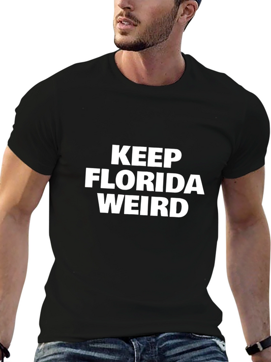 Keep Florida Weird Graphic Tee - Black Cotton T-Shirt