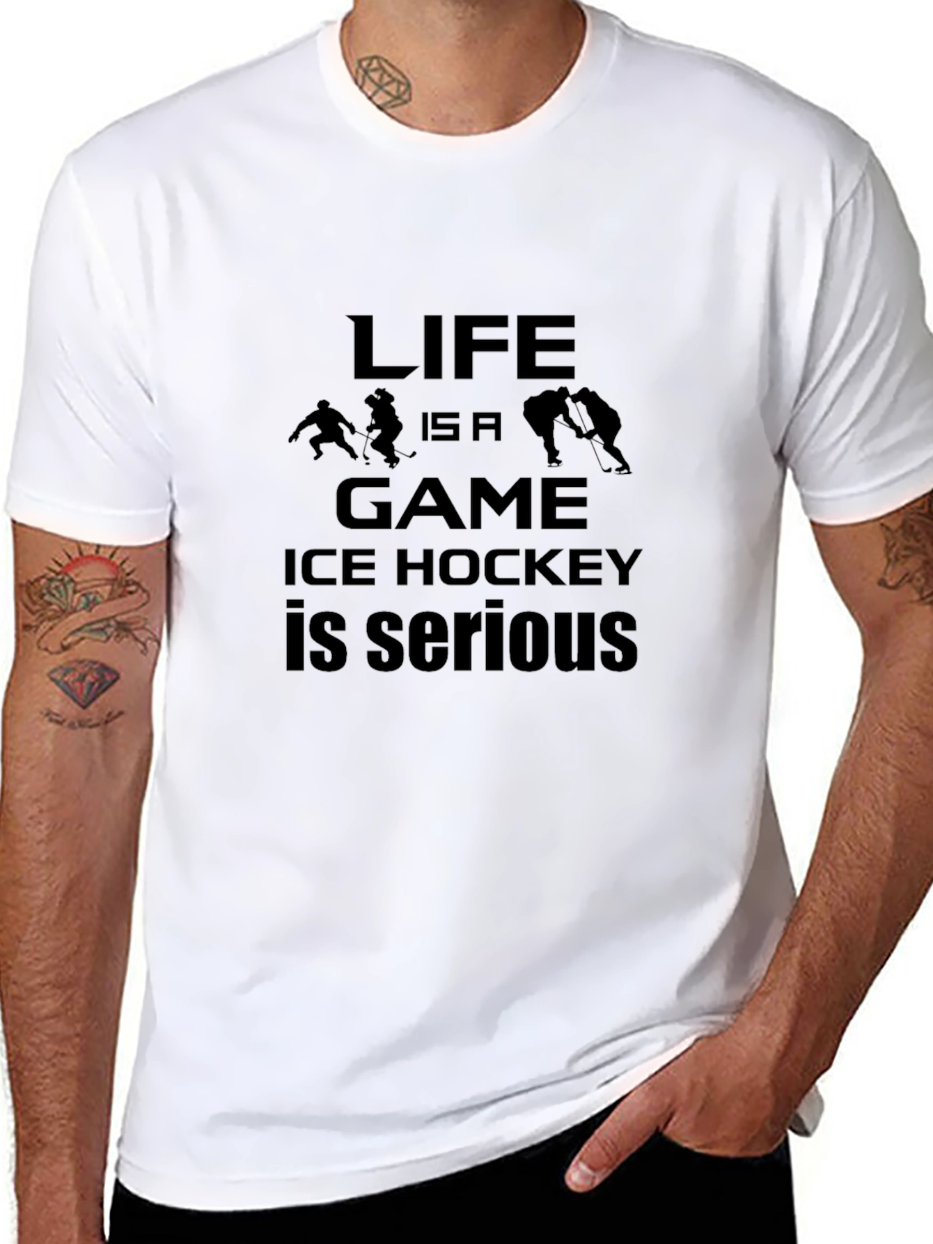Life is a Game Ice Hockey T-Shirt