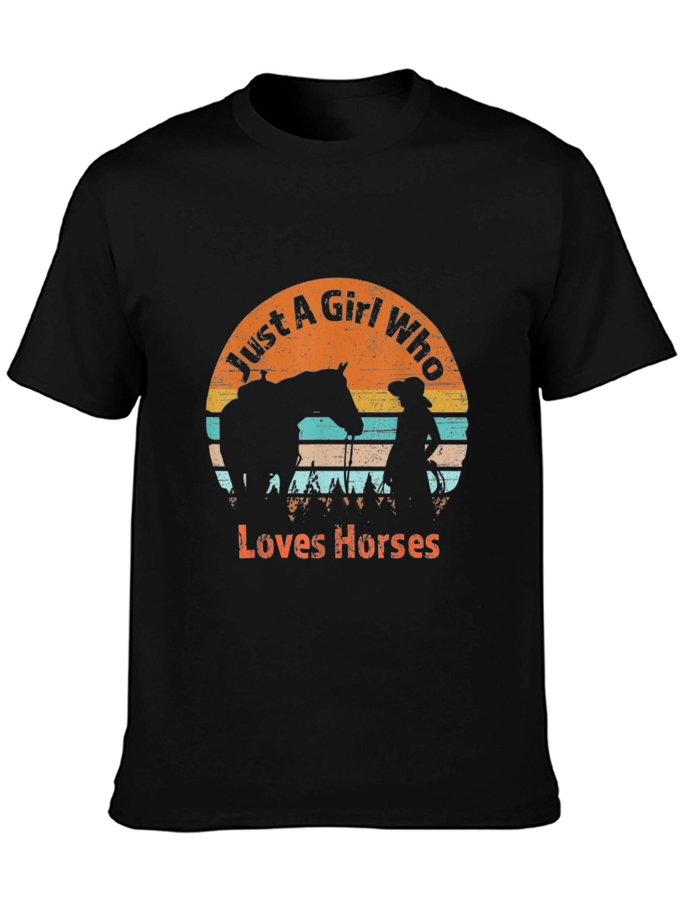 Just A Girl Who Loves Horses Graphic T-Shirt