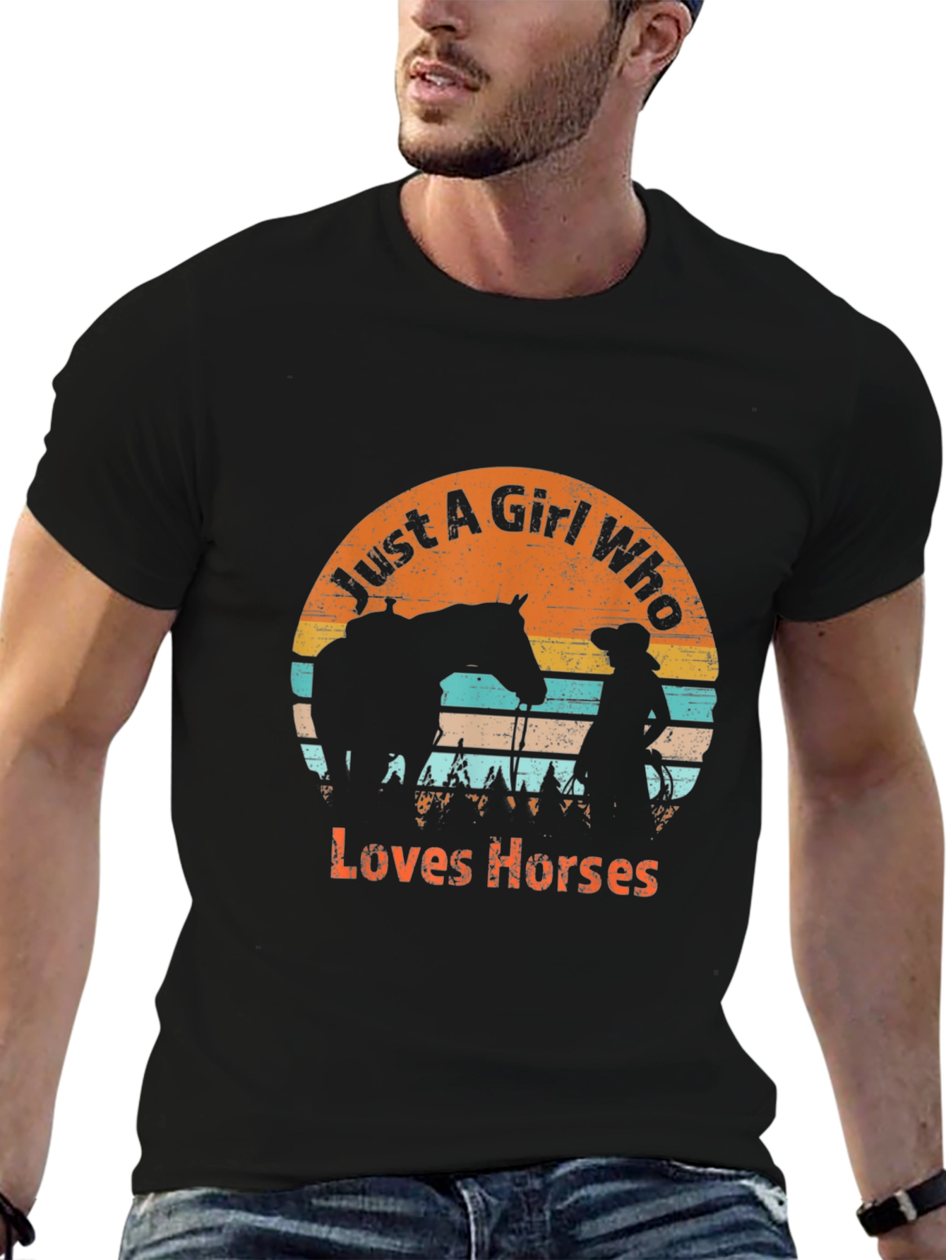 Just A Girl Who Loves Horses Graphic T-Shirt