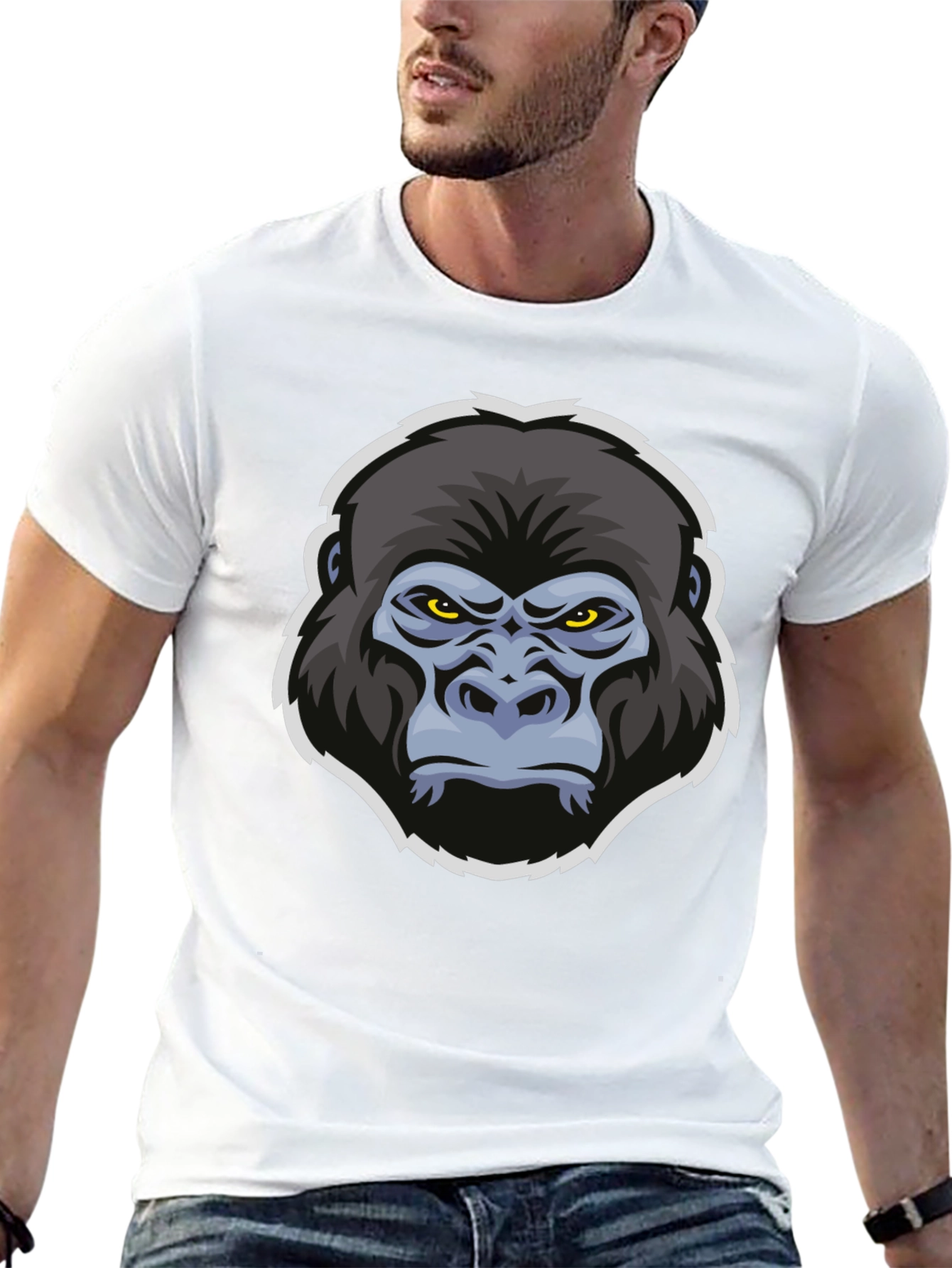 Gorilla Graphic T-Shirt - Bold Animal Print Tee