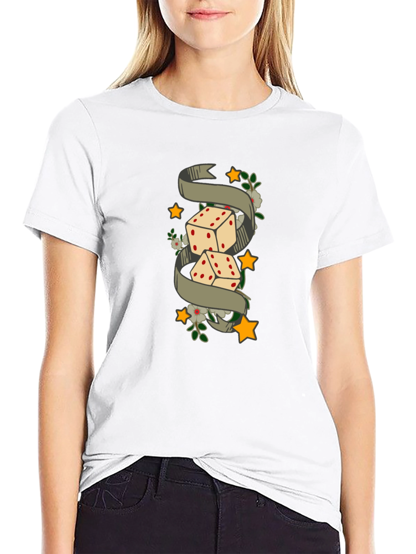 Dice Tattoo Style T-Shirt