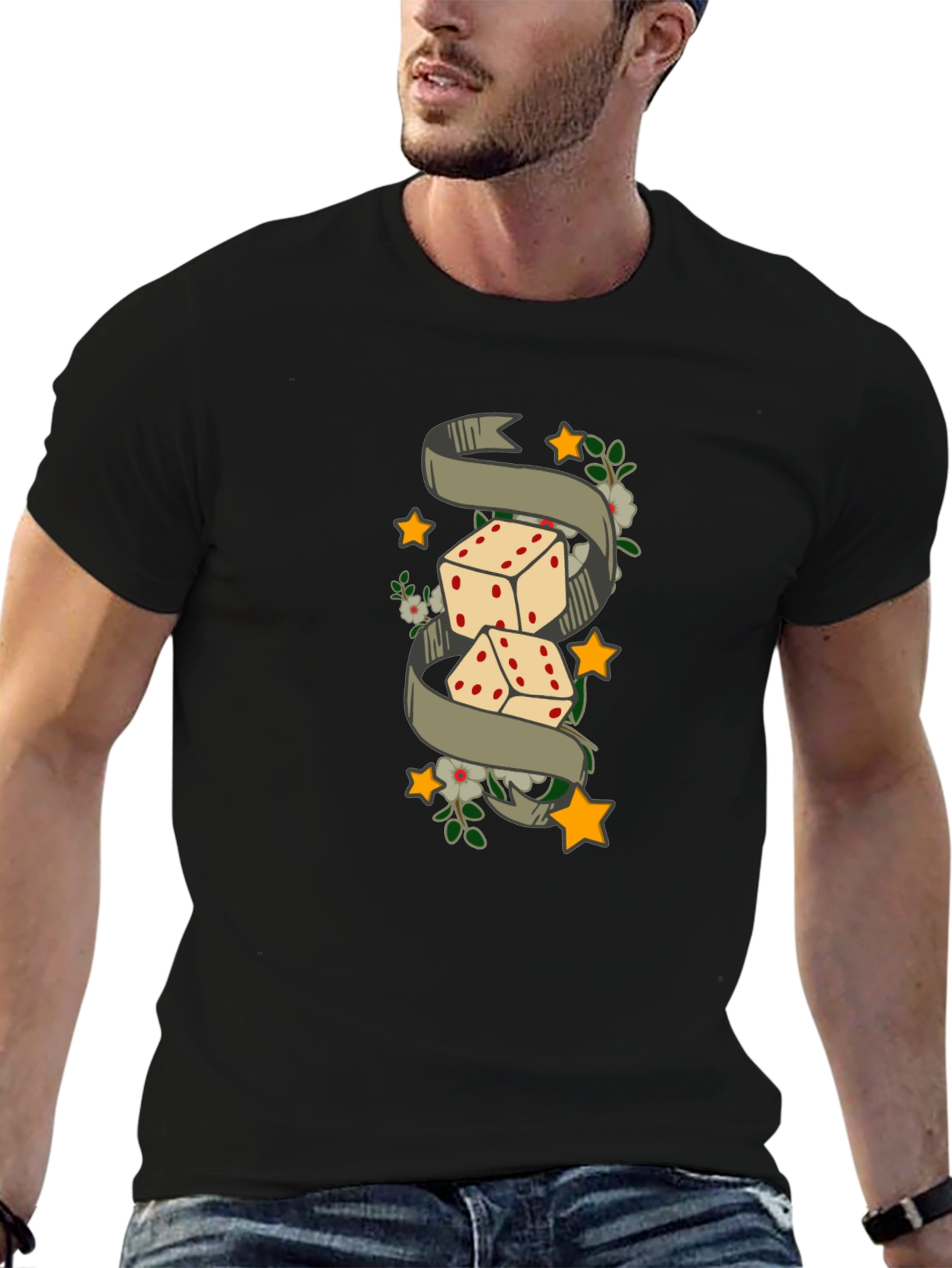 Dice Tattoo Style T-Shirt