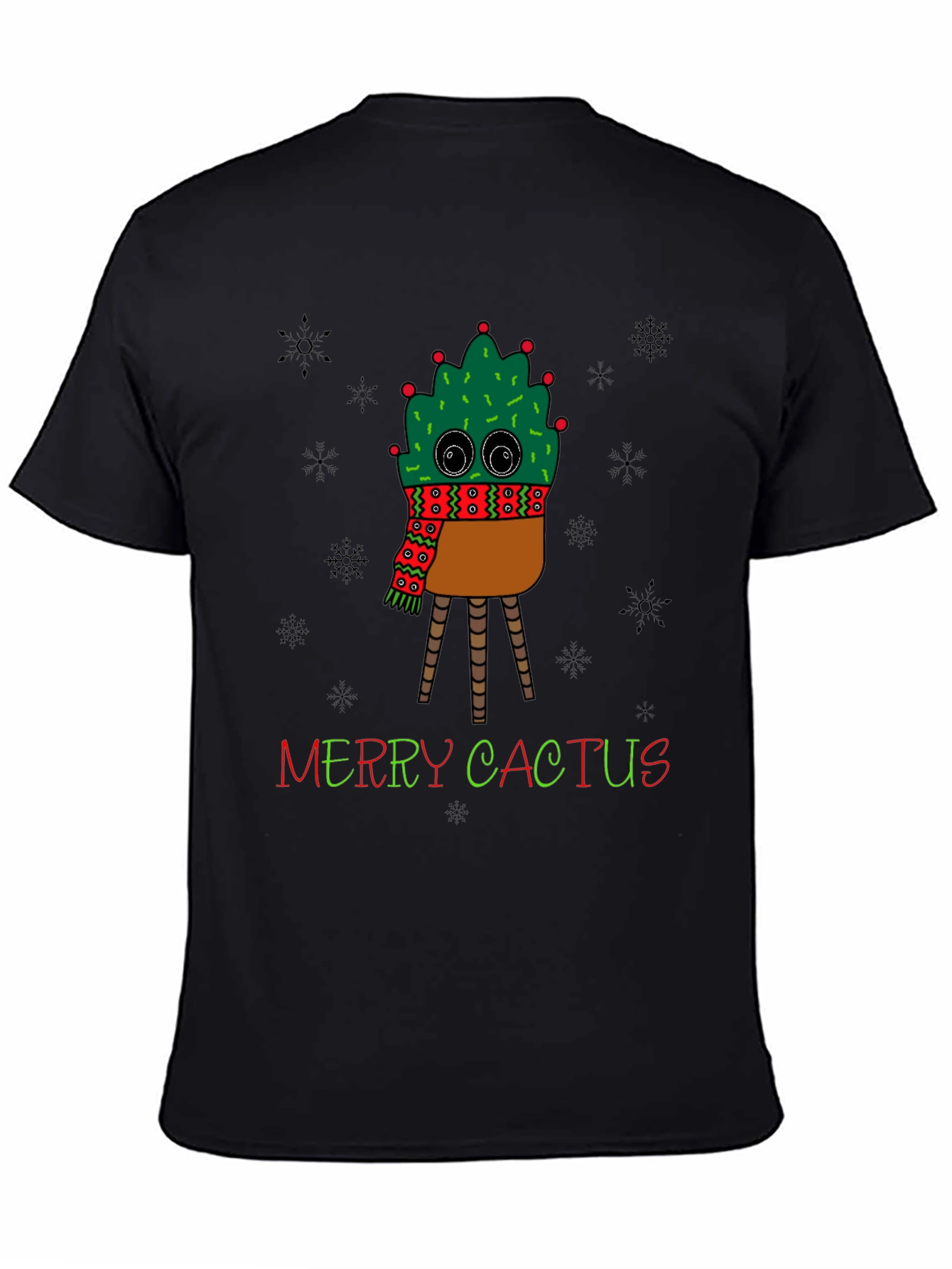 Merry Cactus Graphic T-Shirt - Holiday Humor