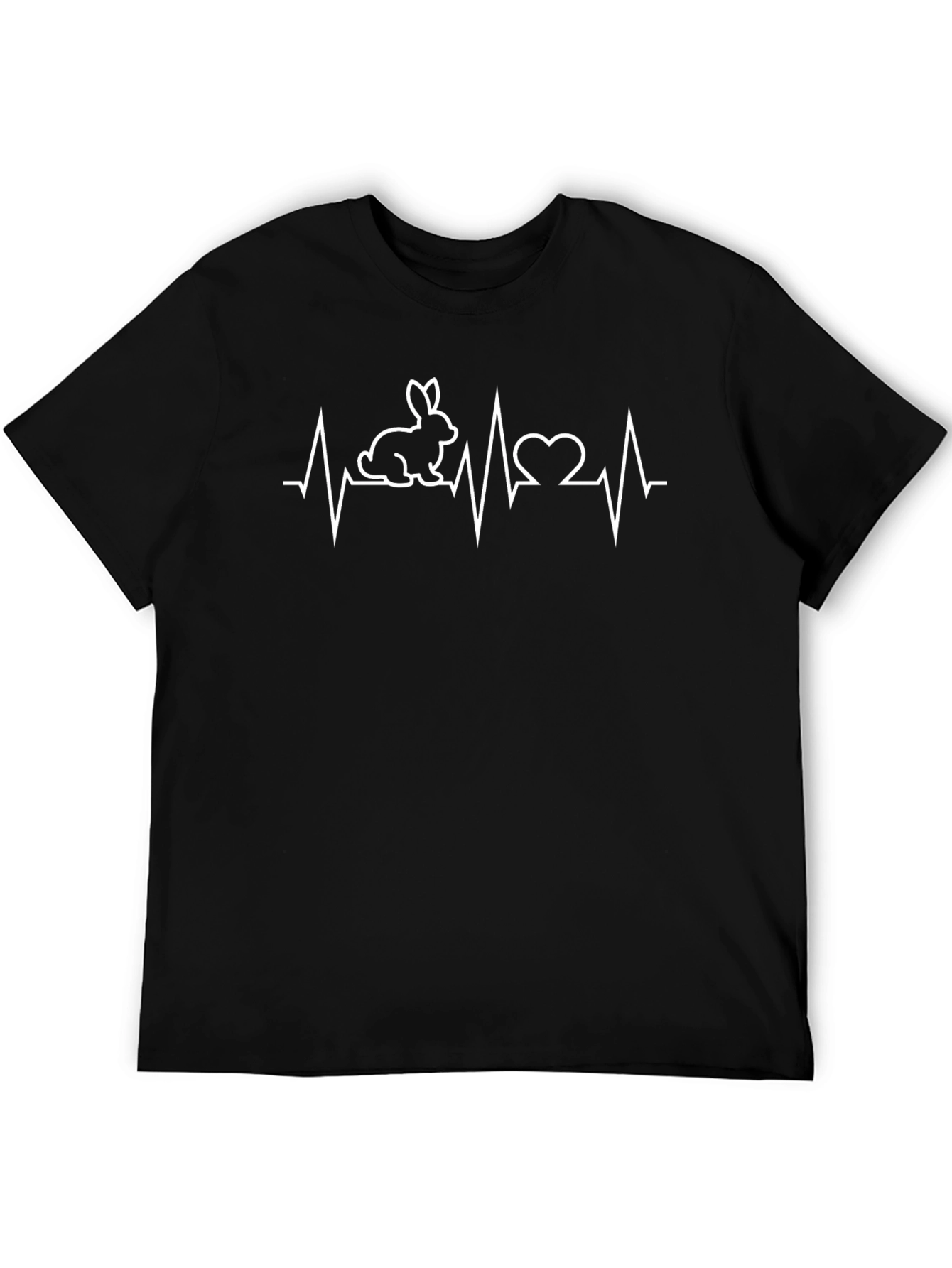 Rabbit Heartbeat T-Shirt - Cute Easter Tee
