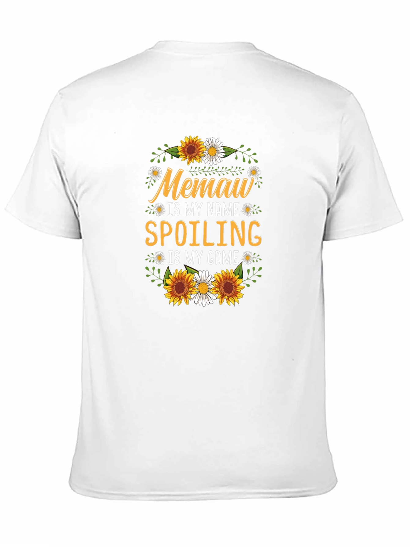 Memaw Spoiling Game T-Shirt Floral Design
