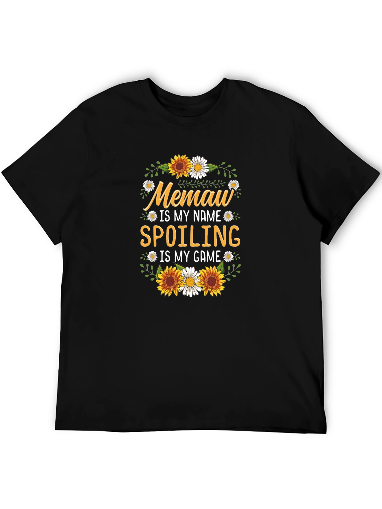 Memaw Spoiling Game T-Shirt Floral Design