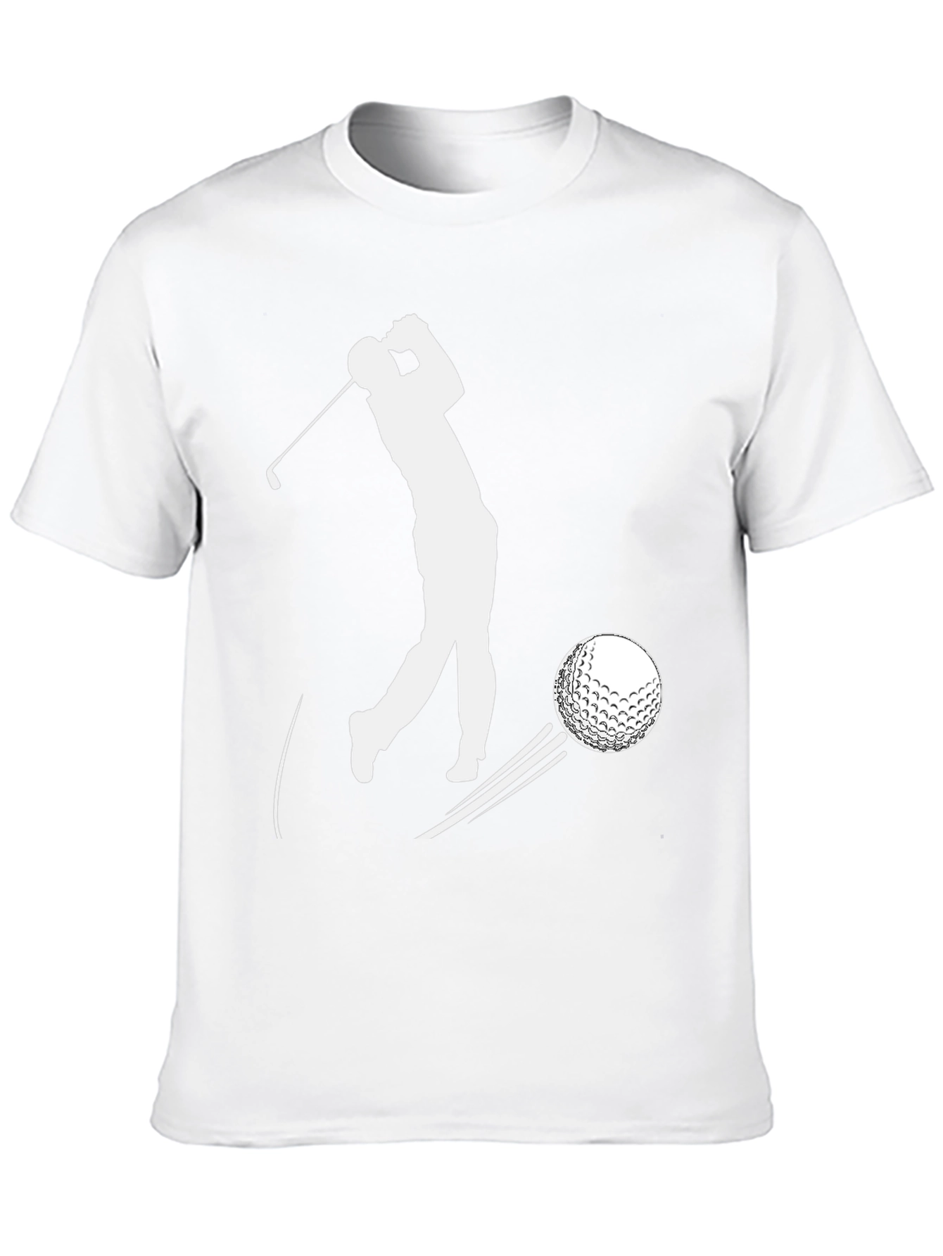 Golf Swing T-Shirt - Black Tee with Golfer Design