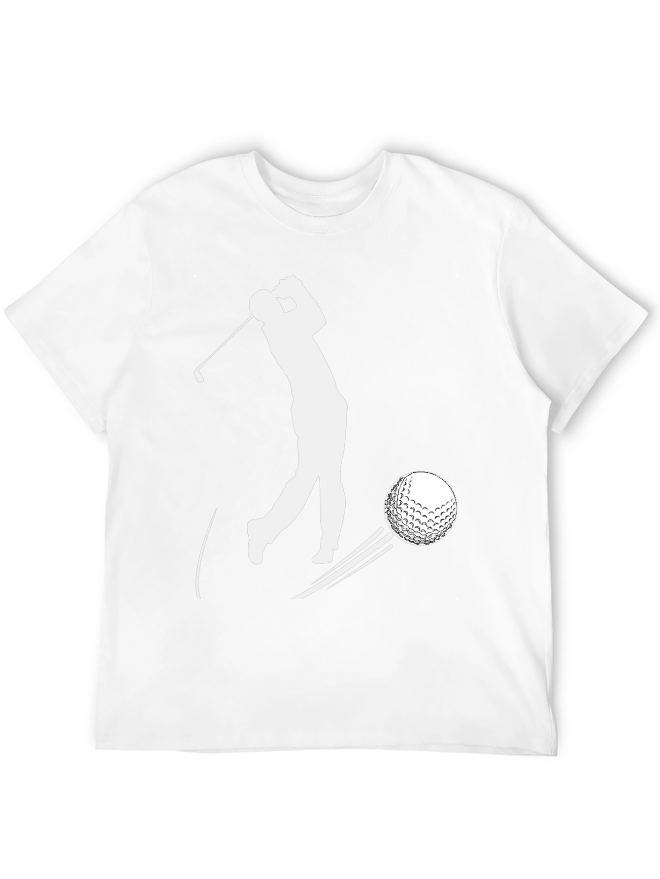 Golf Swing T-Shirt - Black Tee with Golfer Design
