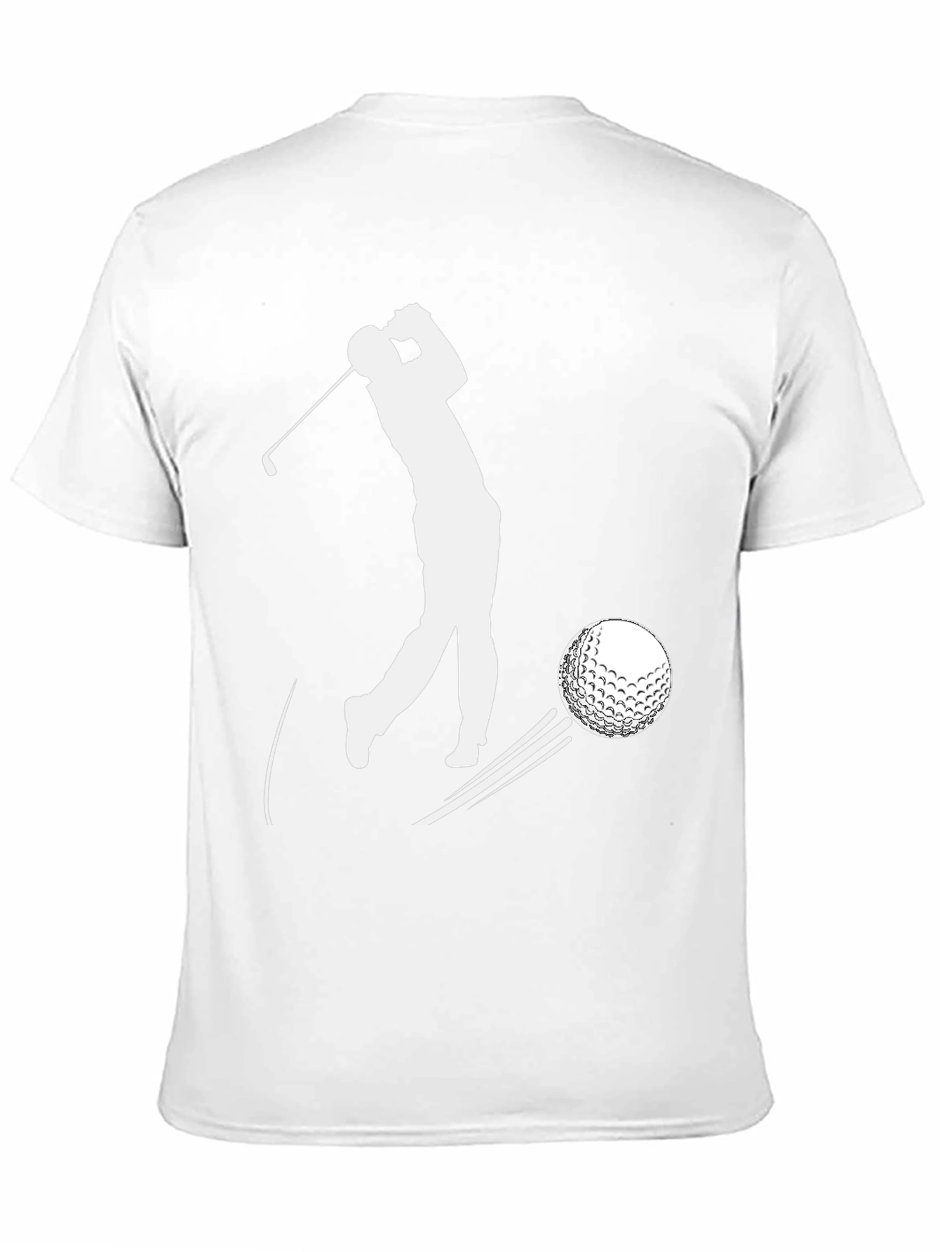Golf Swing T-Shirt - Black Tee with Golfer Design