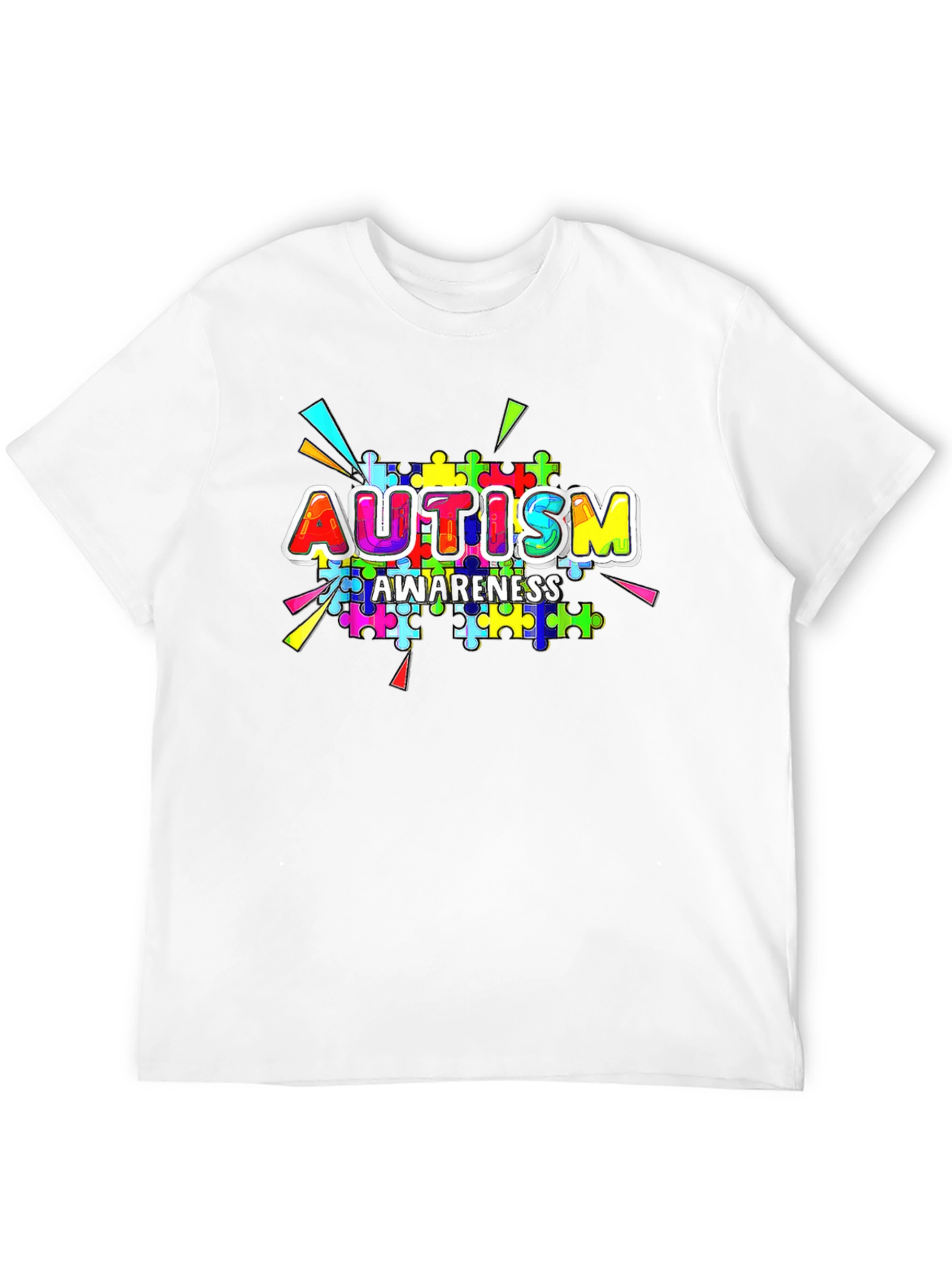 Autism Awareness Puzzle Piece Graphic T-Shirt