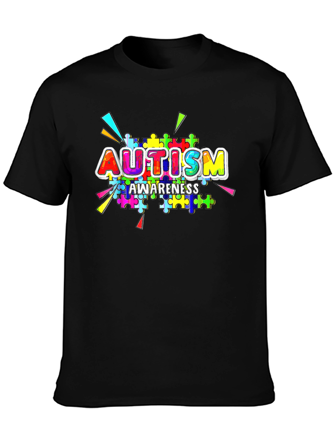 Autism Awareness Puzzle Piece Graphic T-Shirt