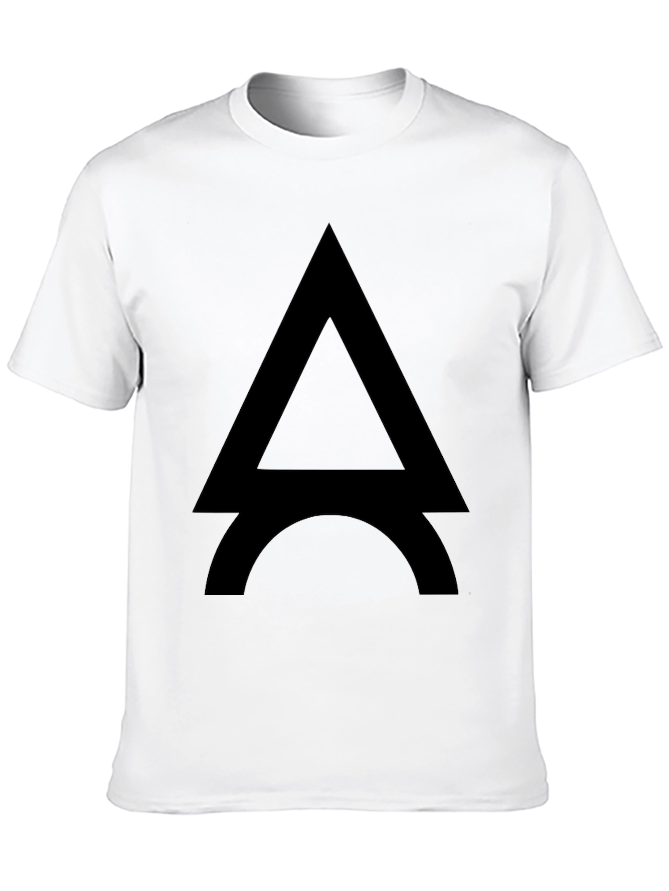Modern Eiffel Tower Graphic Tee - Black Cotton Blend
