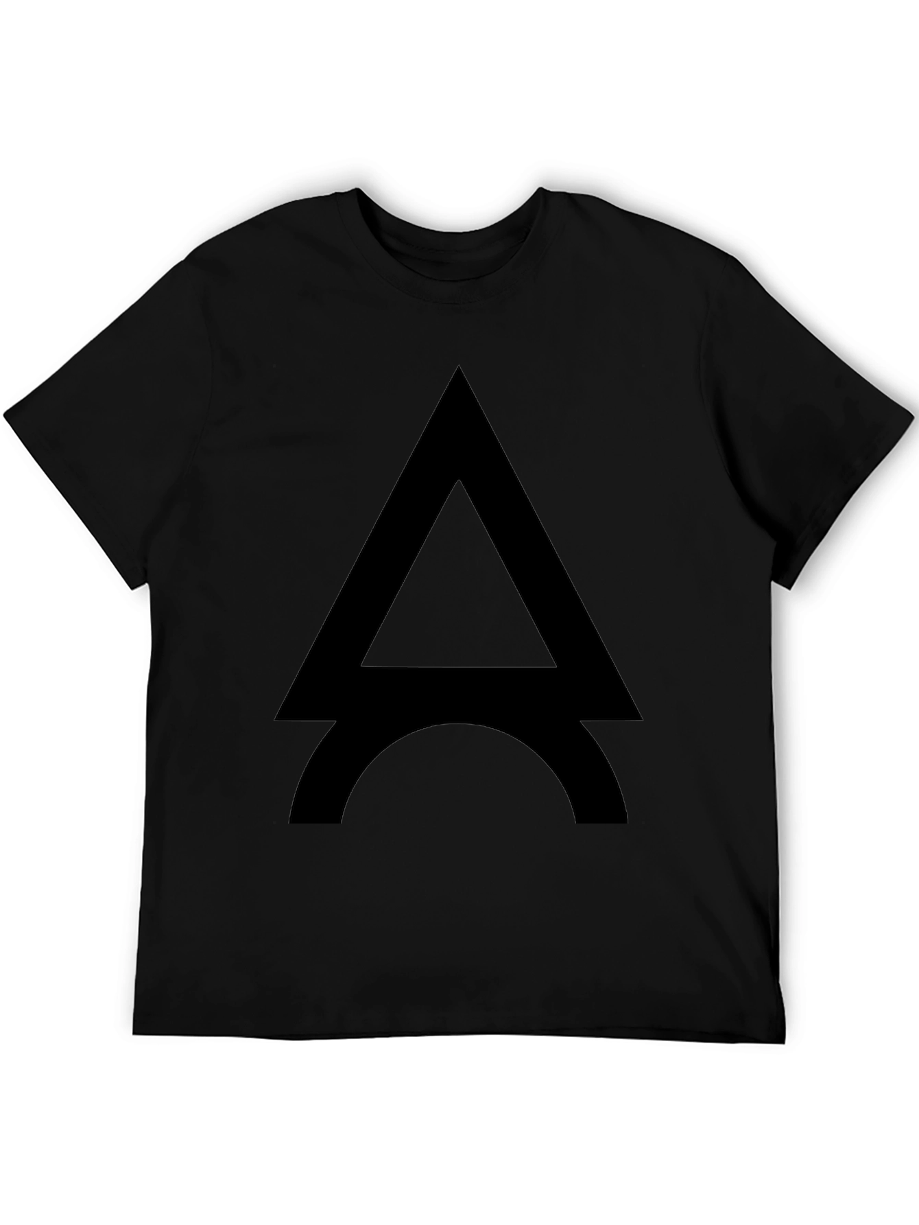 Modern Eiffel Tower Graphic Tee - Black Cotton Blend