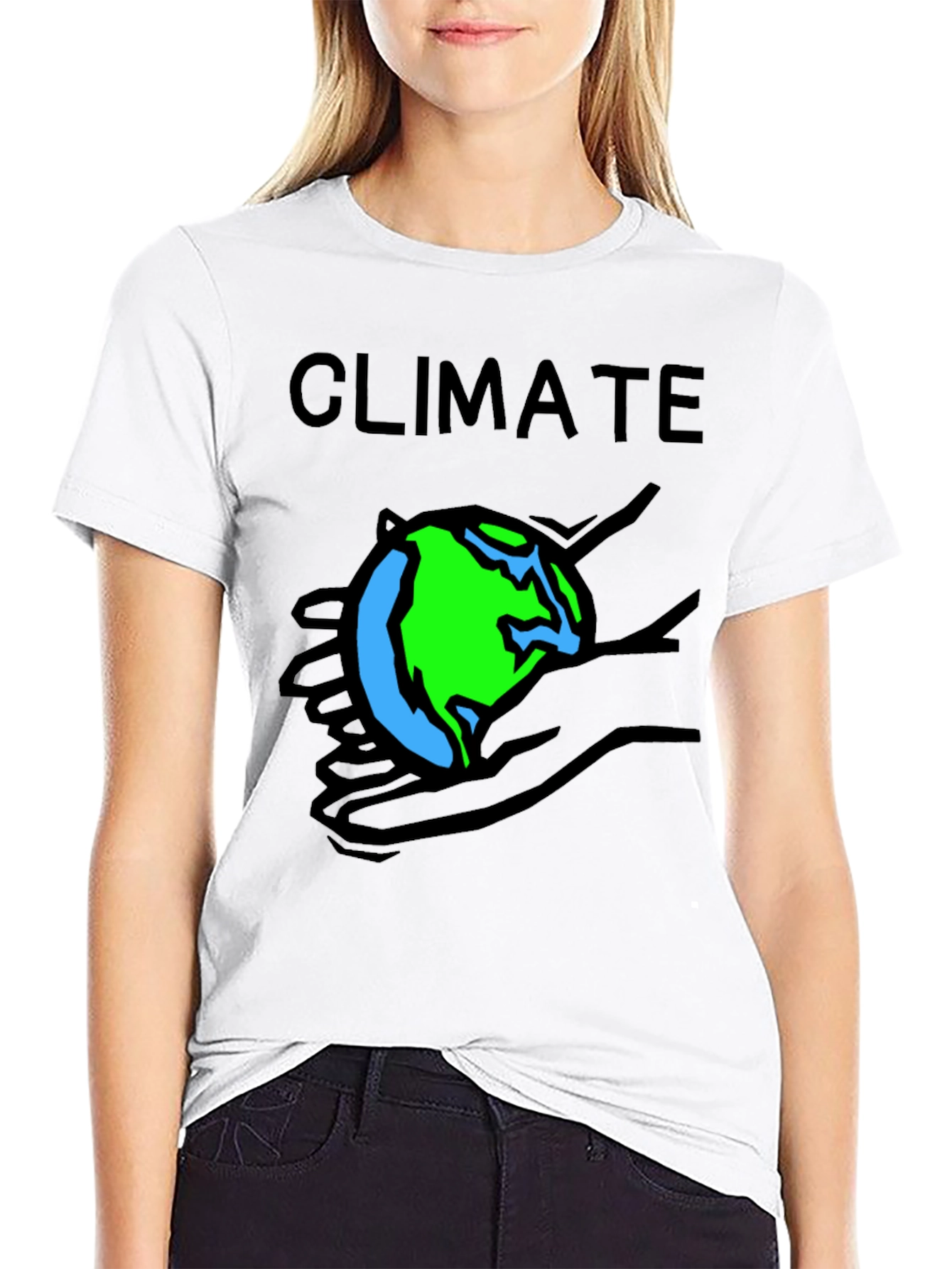 Climate Earth T-Shirt Black Crew Neck Tee