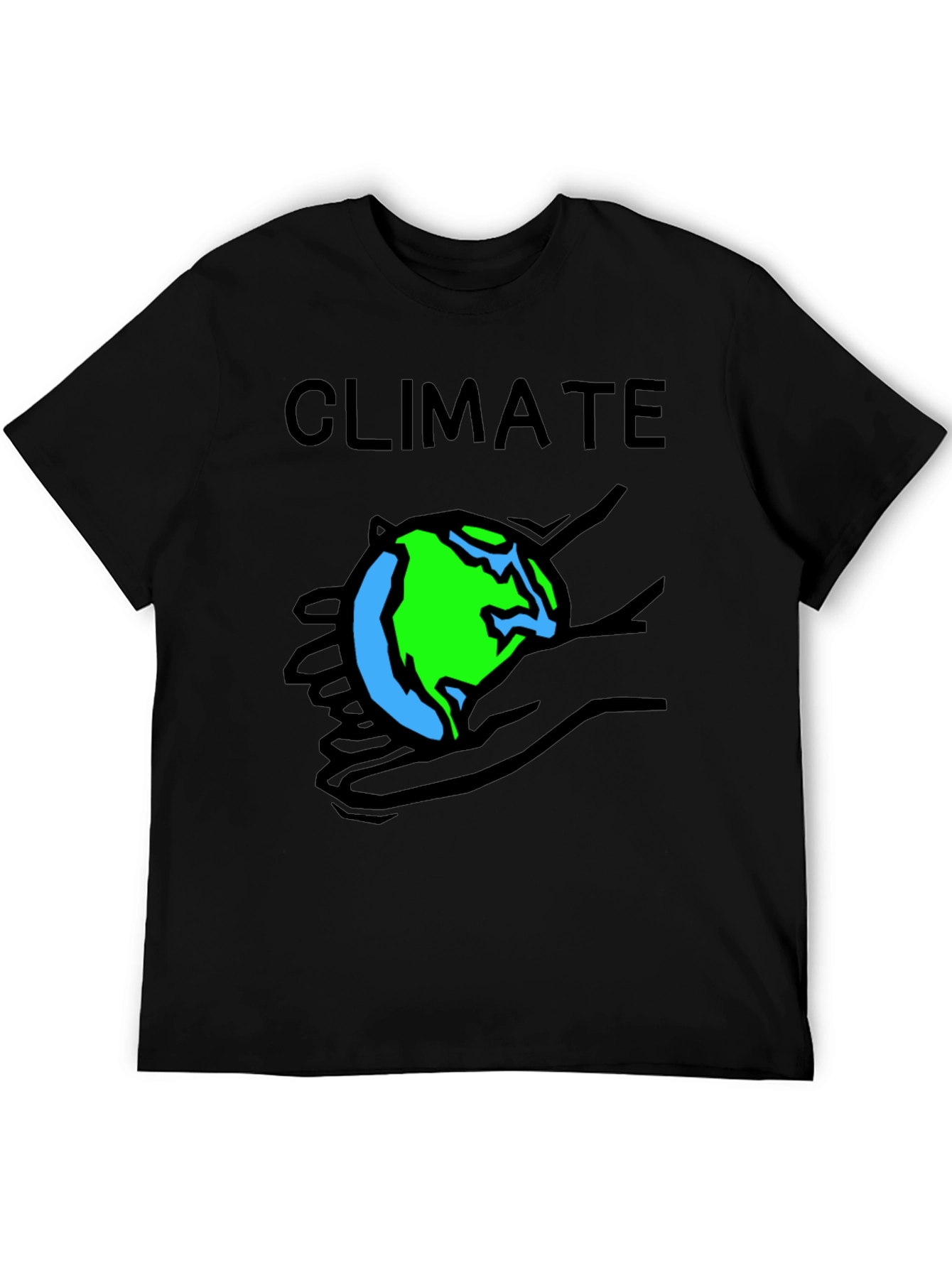 Climate Earth T-Shirt Black Crew Neck Tee