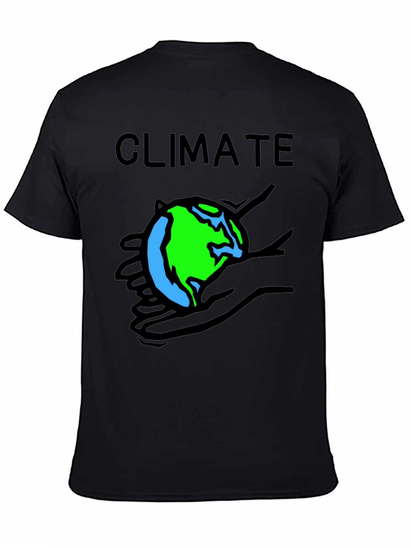 Climate Earth T-Shirt Black Crew Neck Tee