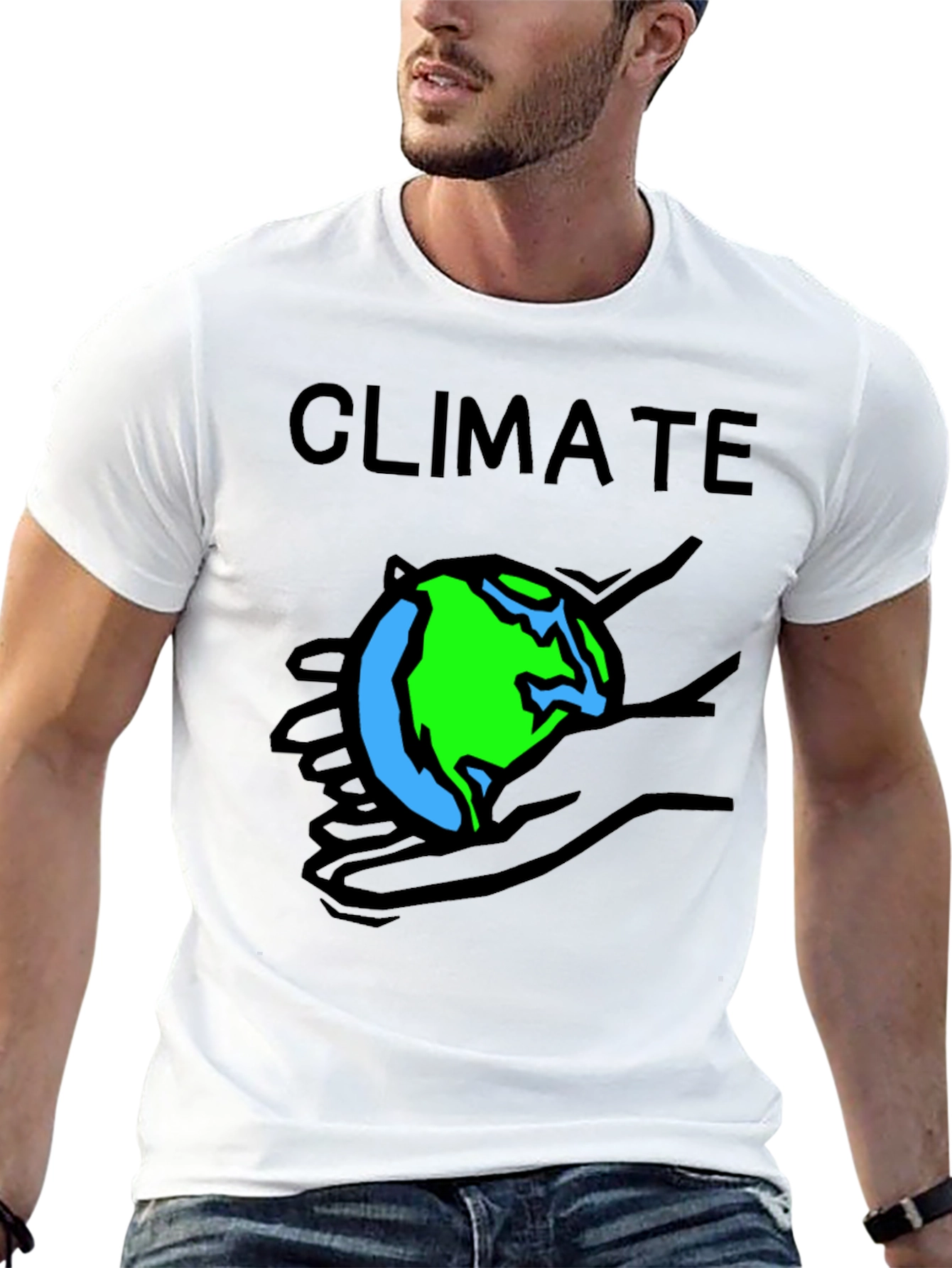 Climate Earth T-Shirt Black Crew Neck Tee