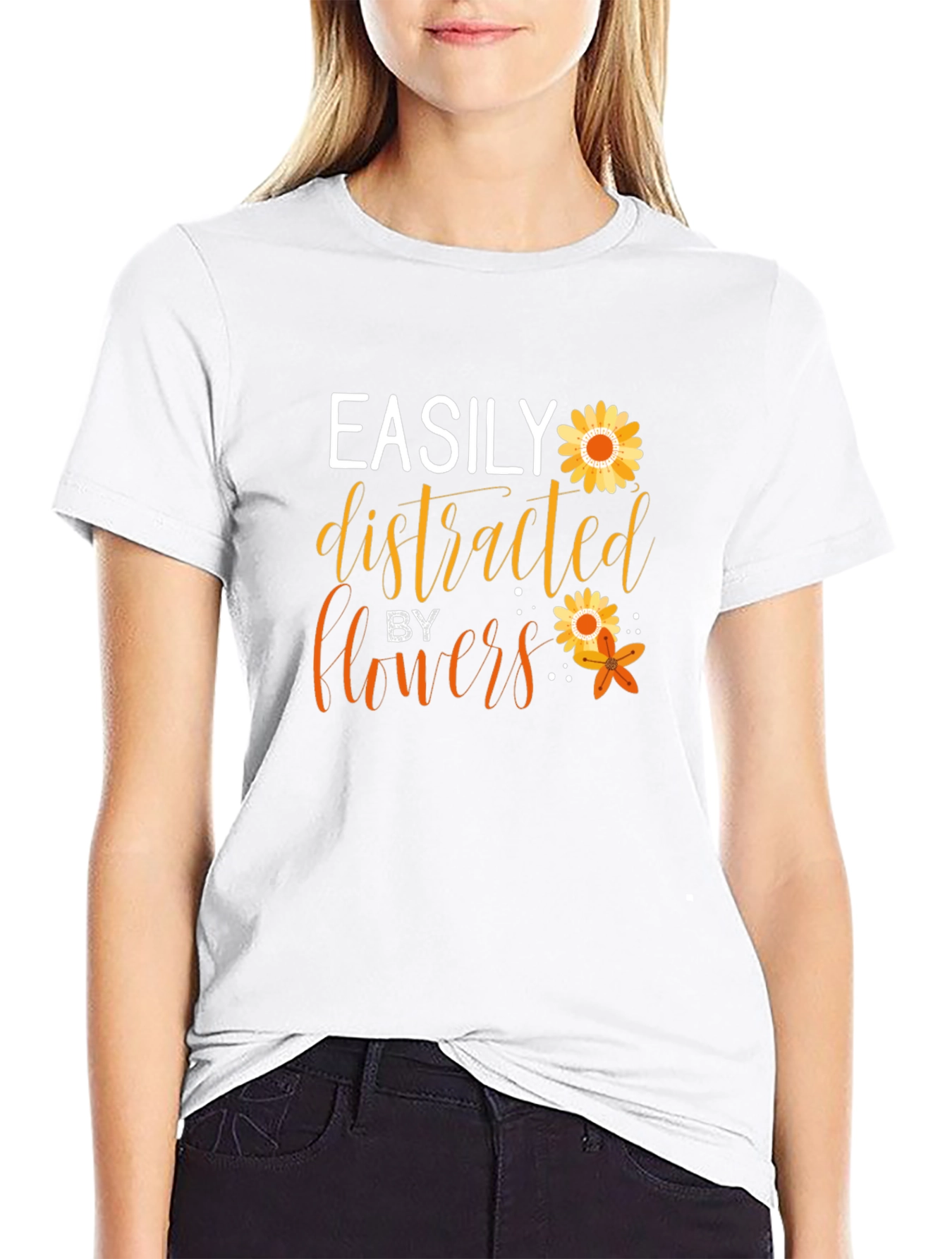 Easily Distracted By Flowers Graphic Tee