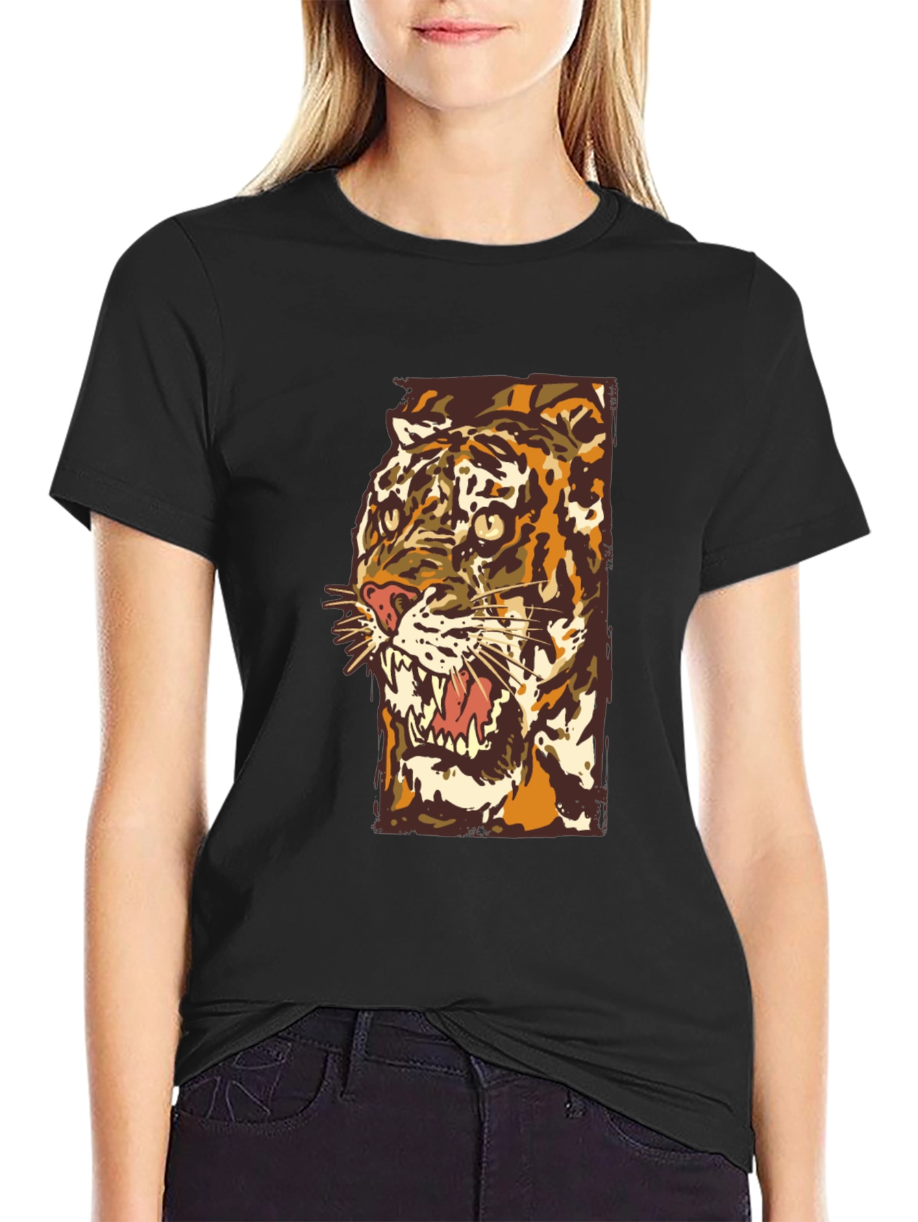 Tiger Graphic Tee - Bold Artistic Design