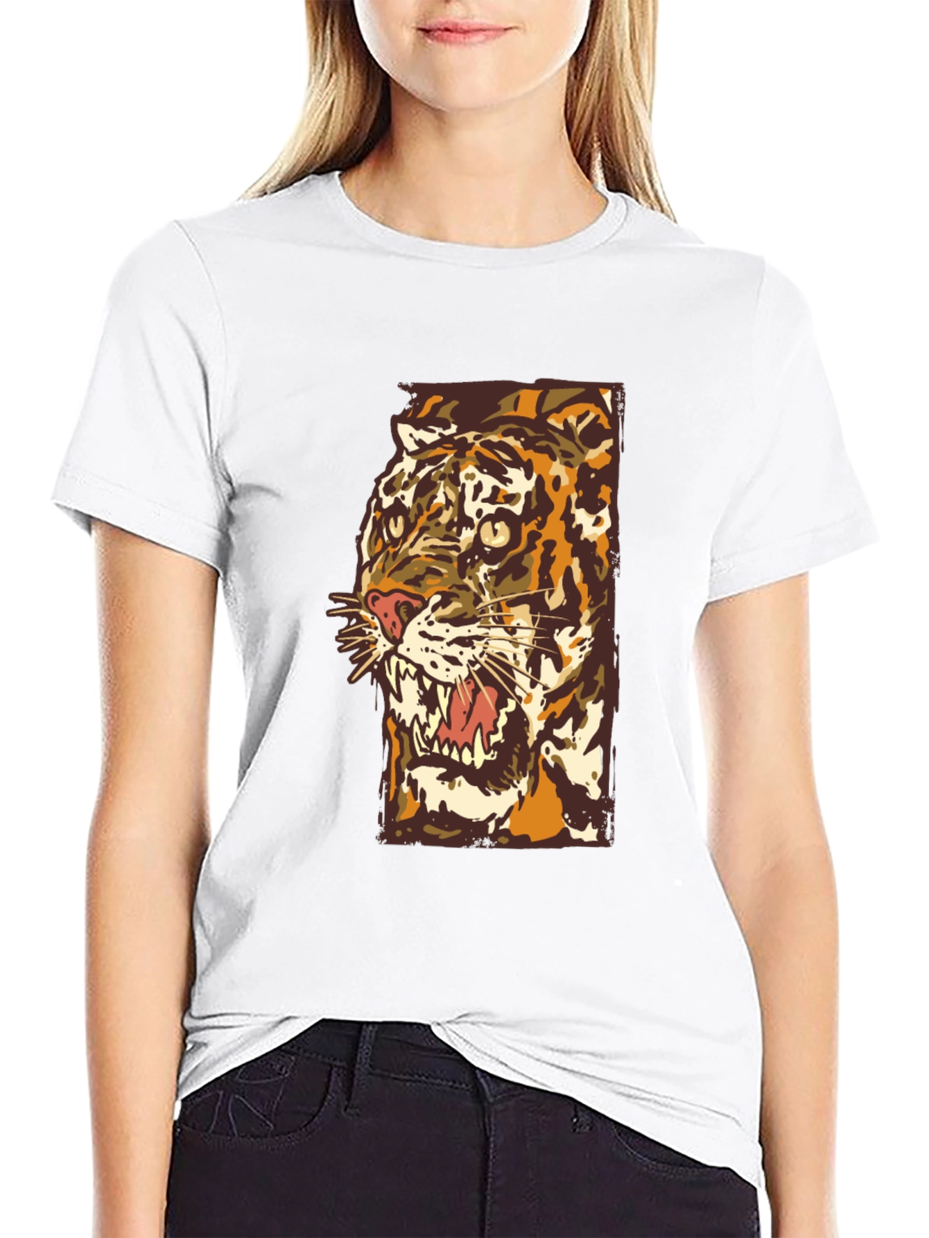 Tiger Graphic Tee - Bold Artistic Design