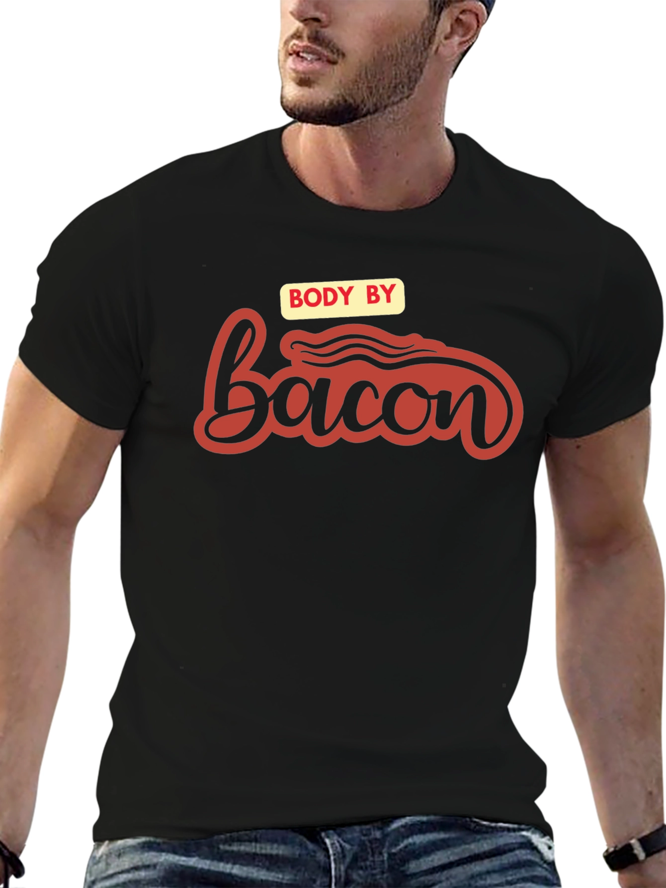 Body by Bacon Graphic Tee - Funny Foodie Shirt
