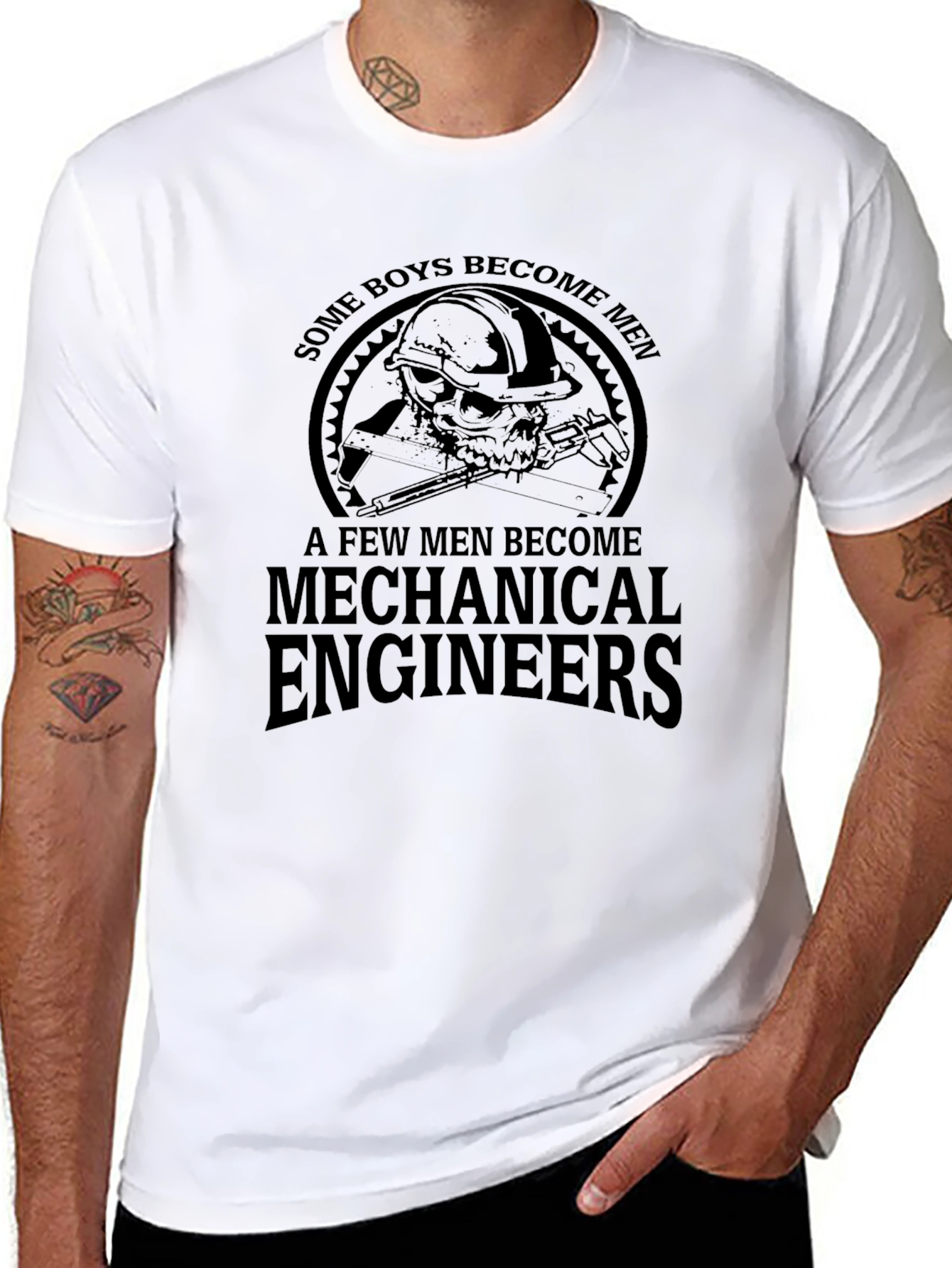 Mechanical Engineer T-Shirt - Some Boys Become Men Tee