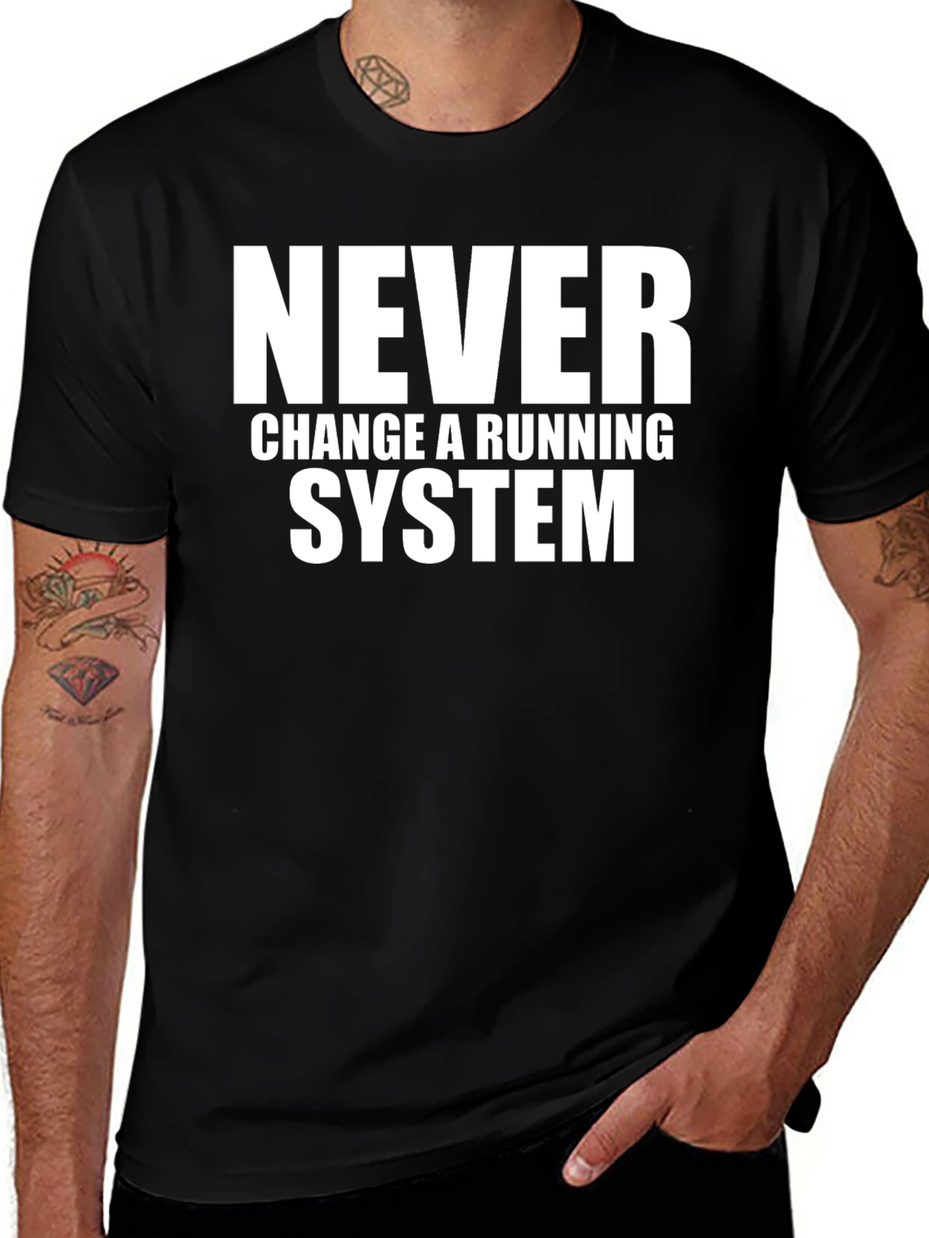 Never Change a Running System Graphic Tee