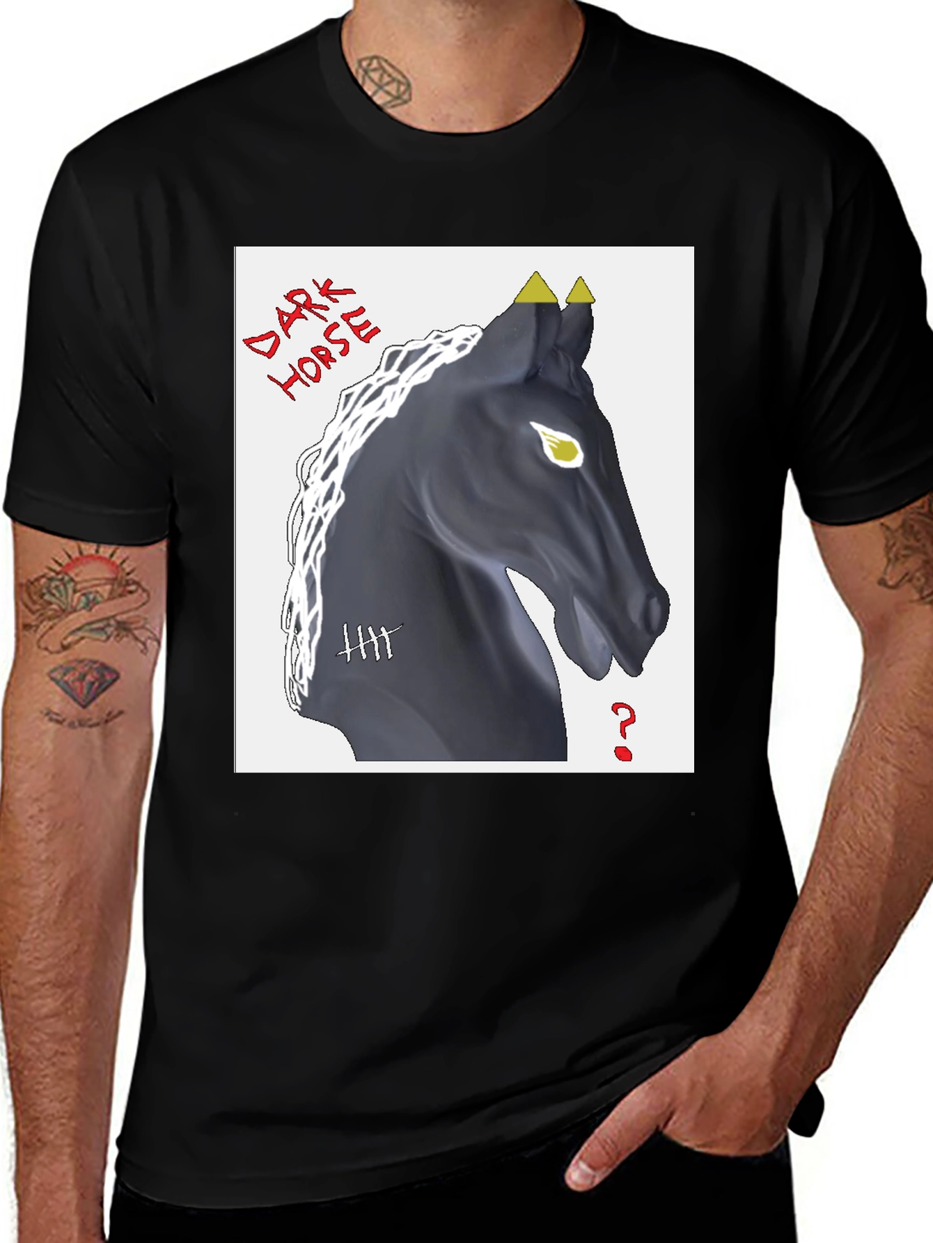 Dark Horse Graphic T-Shirt - Black