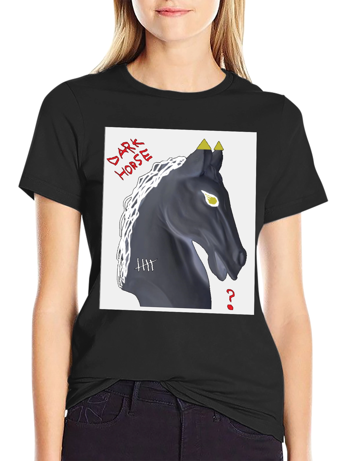 Dark Horse Graphic T-Shirt - Black