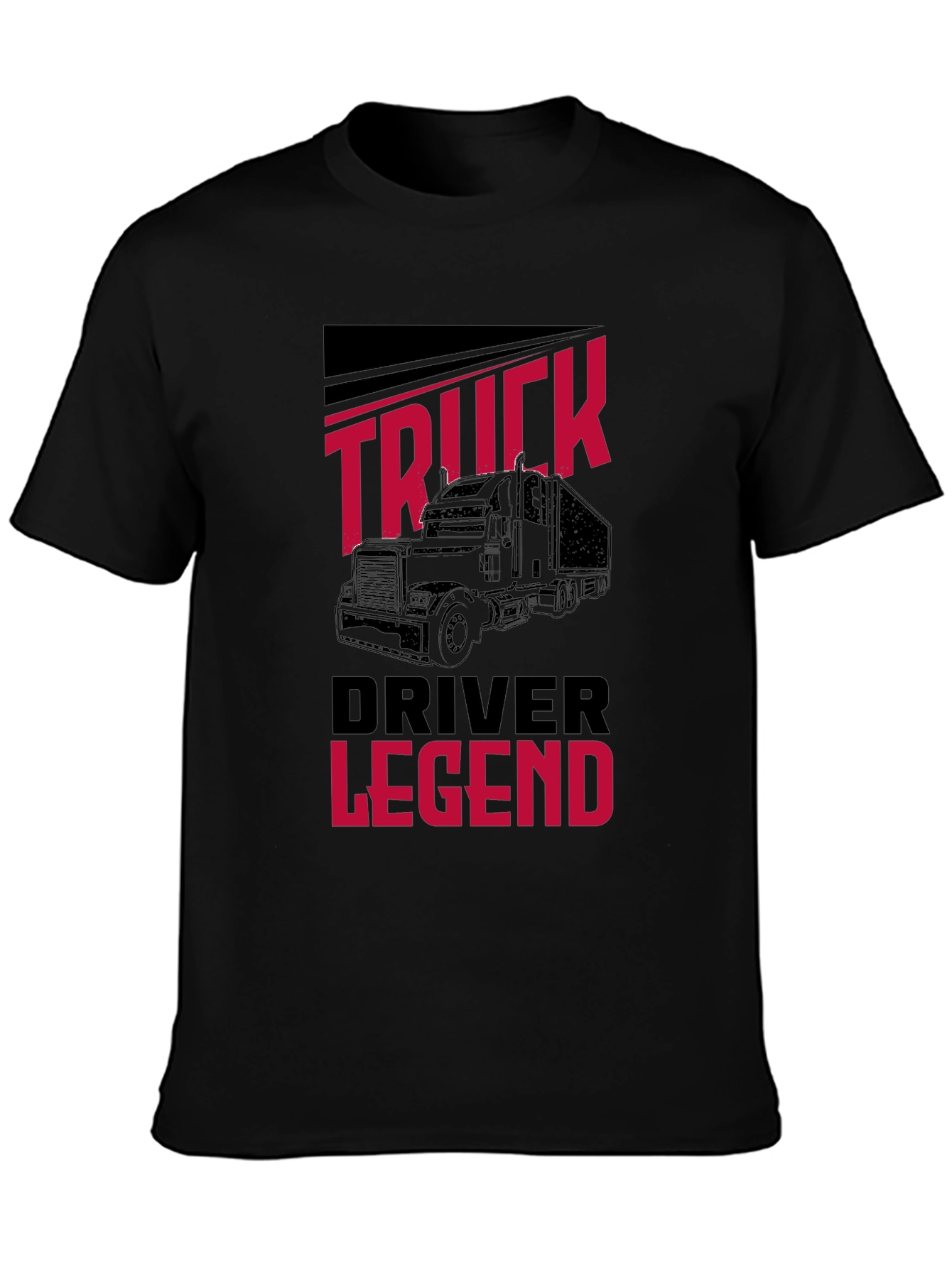 Truck Driver Legend Black T-Shirt