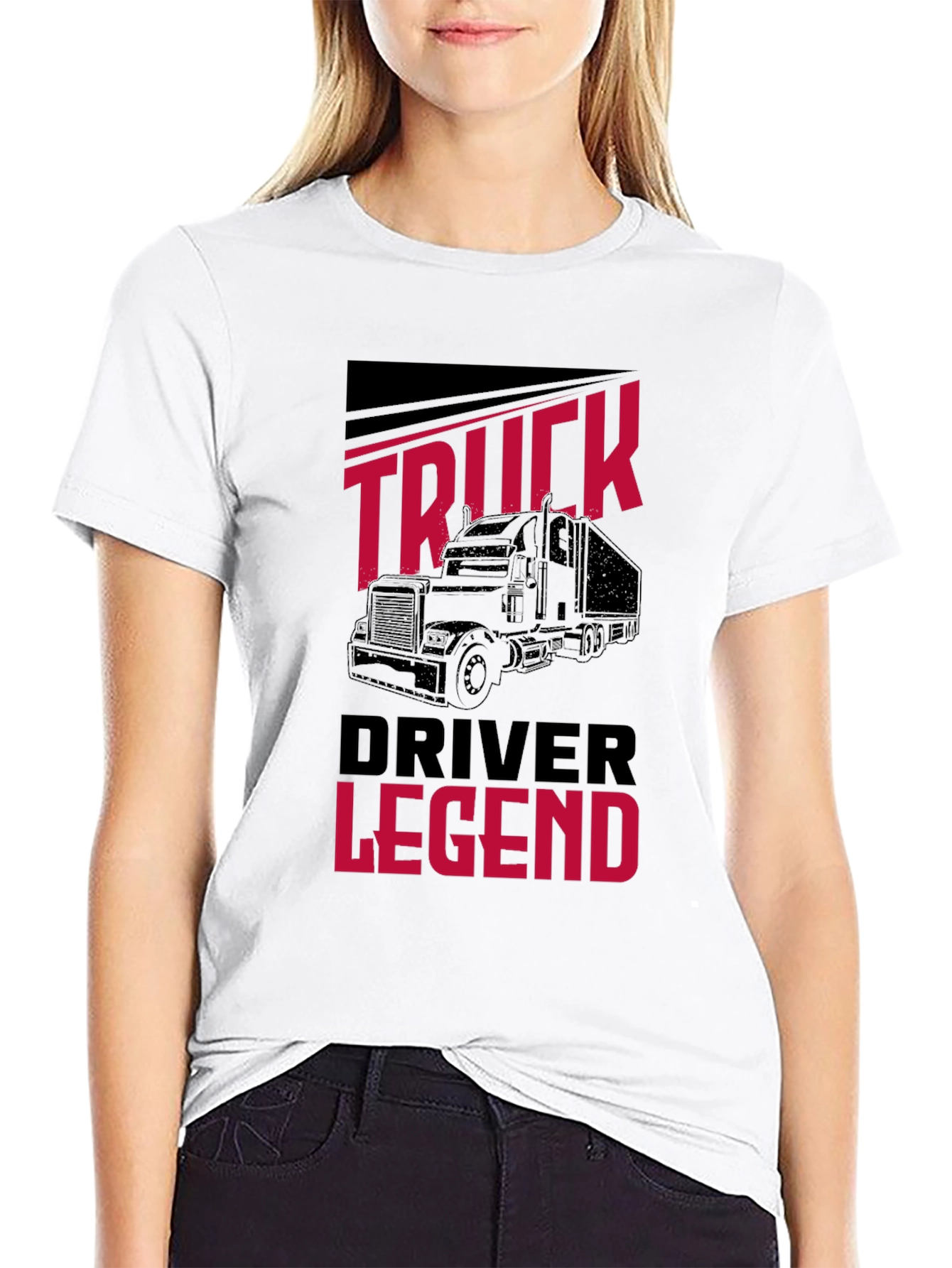Truck Driver Legend Black T-Shirt