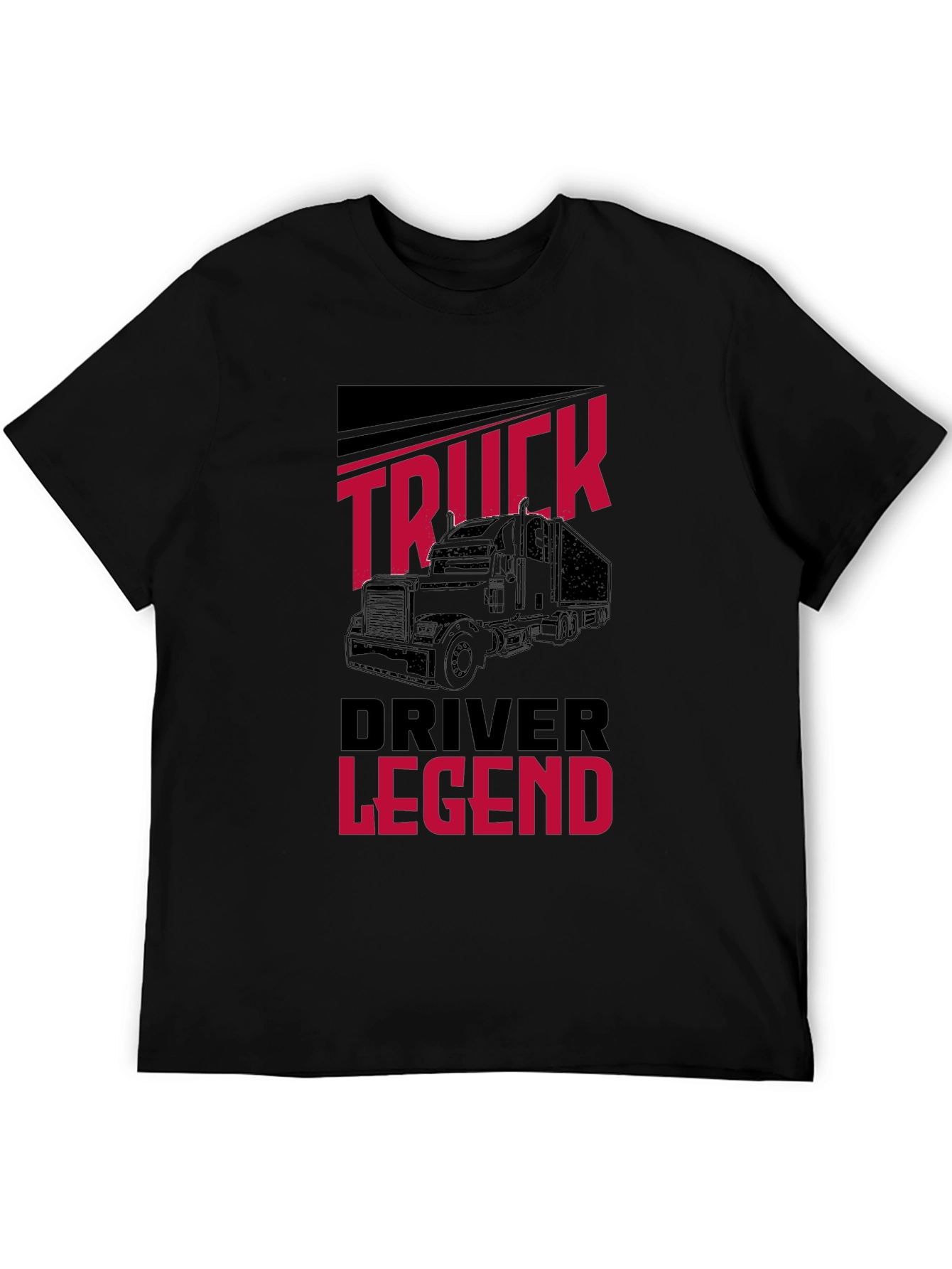 Truck Driver Legend Black T-Shirt