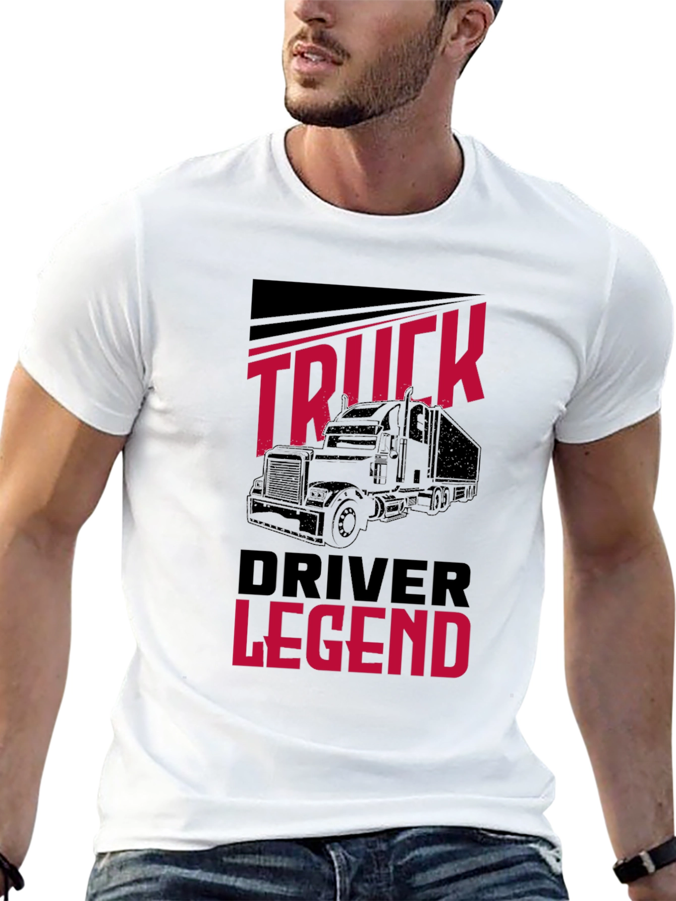 Truck Driver Legend Black T-Shirt