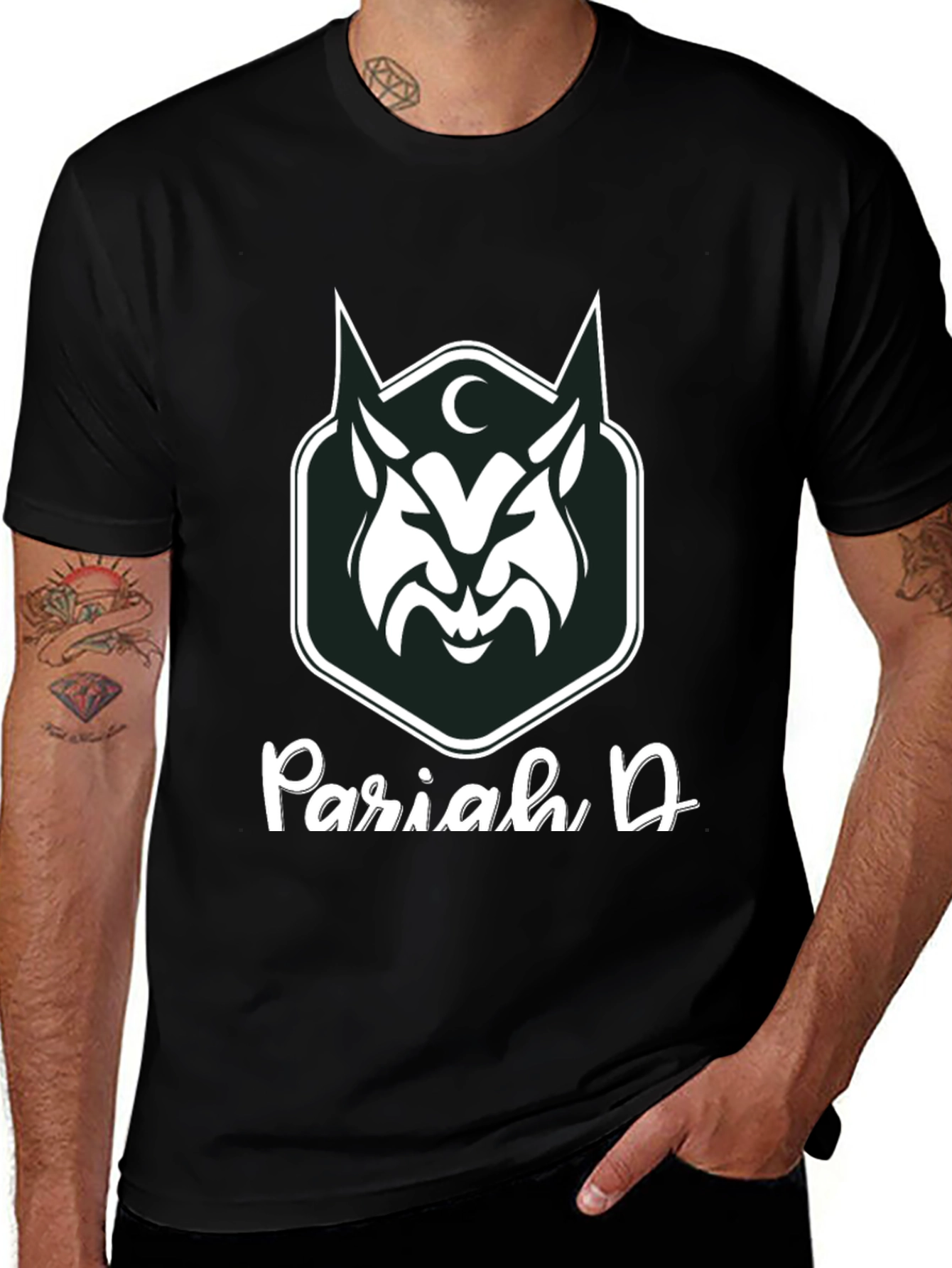 Pariah D Graphic Tee - Dark Wolf Design