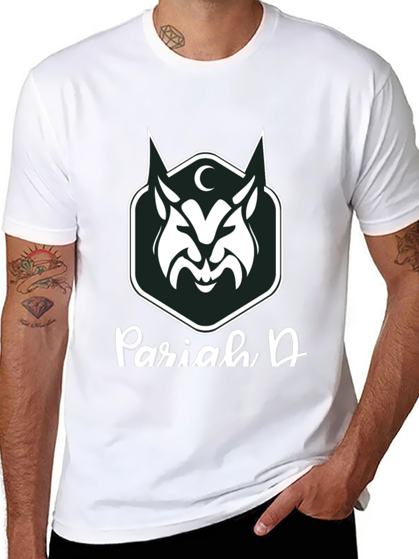 Pariah D Graphic Tee - Dark Wolf Design