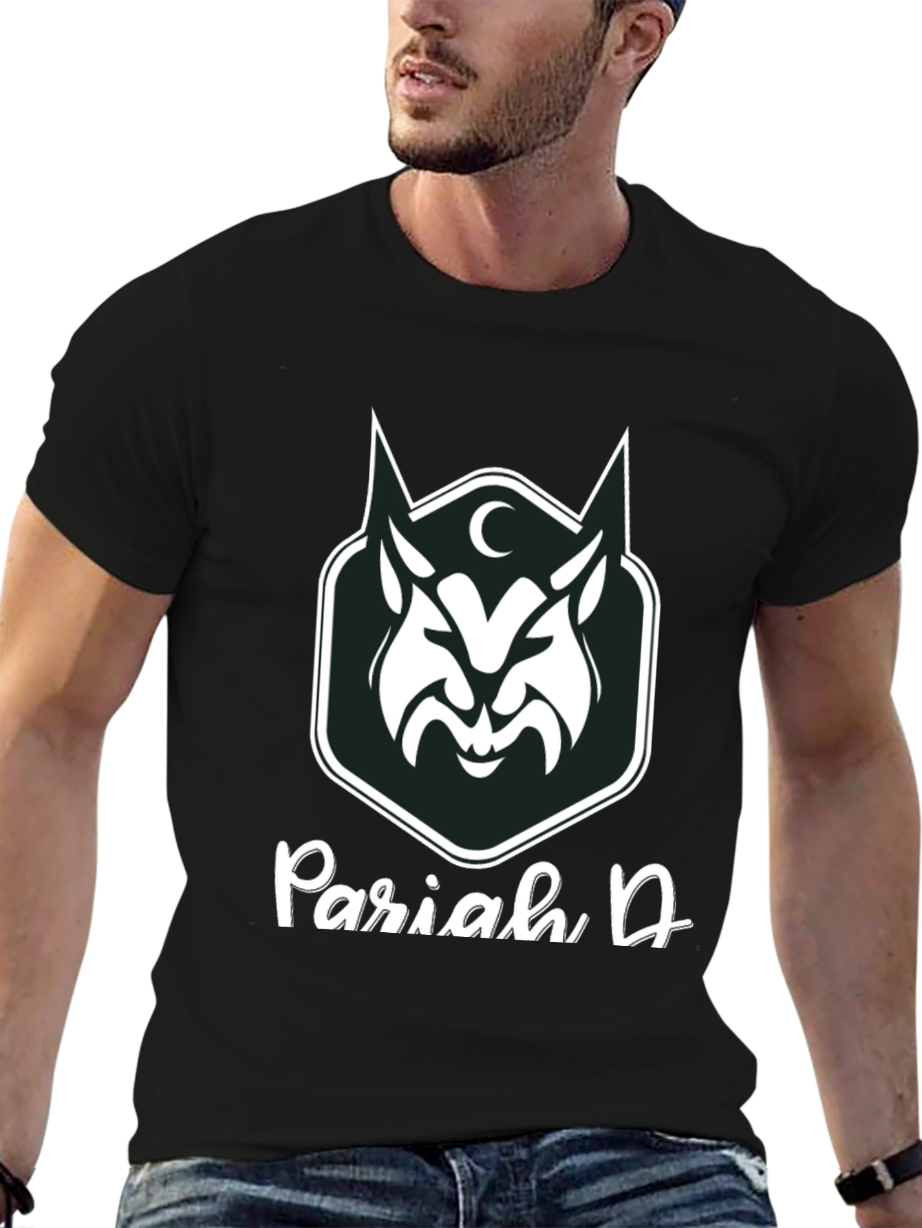 Pariah D Graphic Tee - Dark Wolf Design