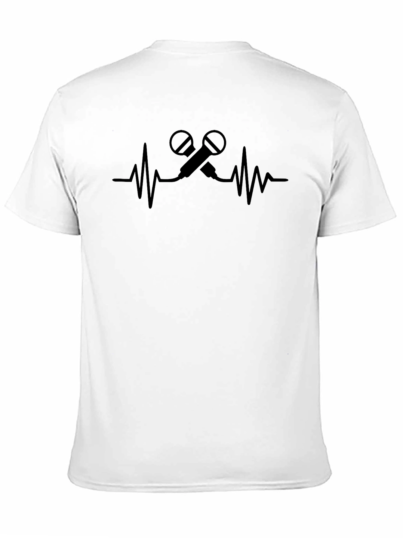 Mic Heartbeat Graphic Black T-Shirt