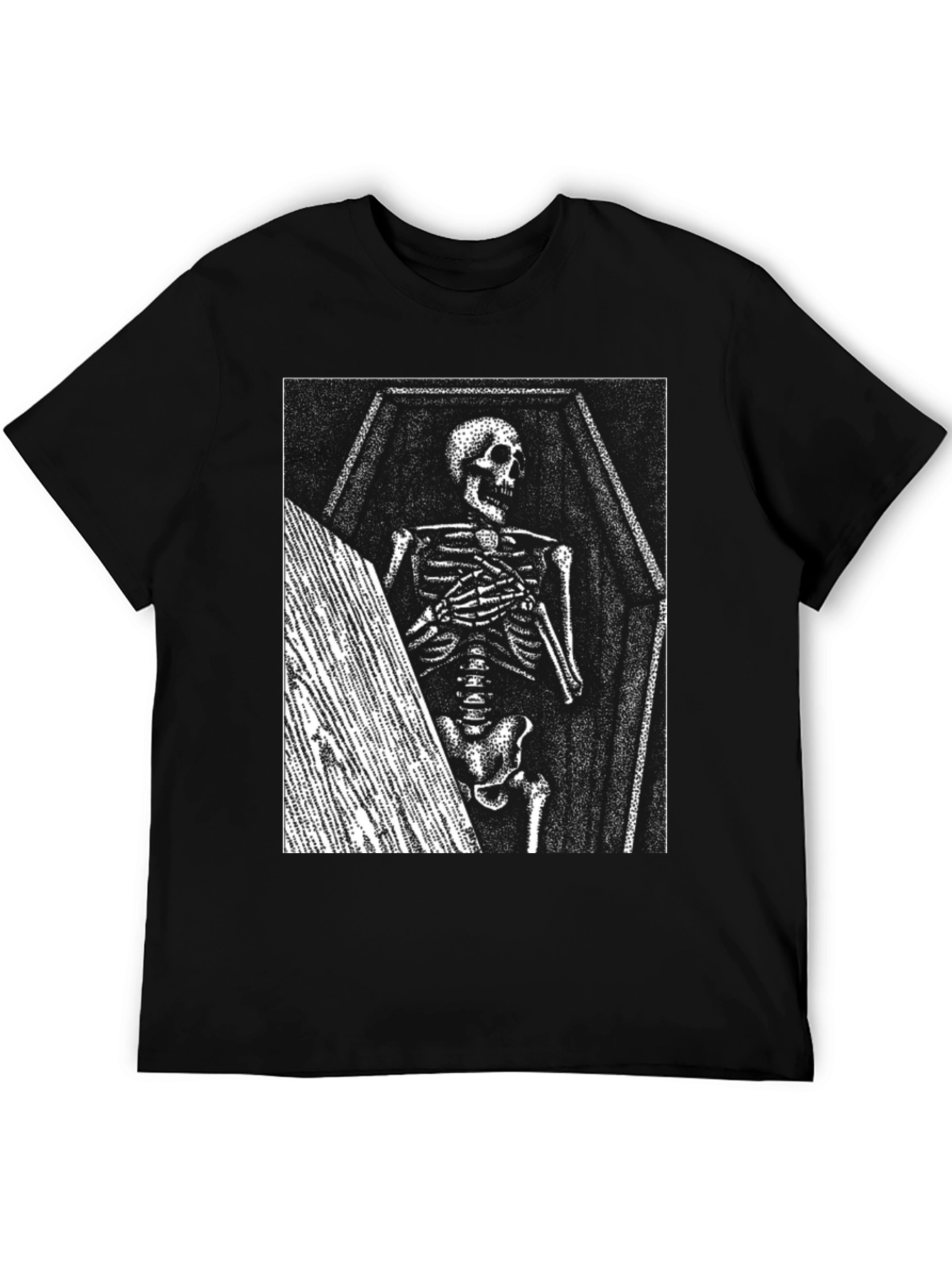 Skeleton Coffin T-Shirt - Unique Graphic Tee