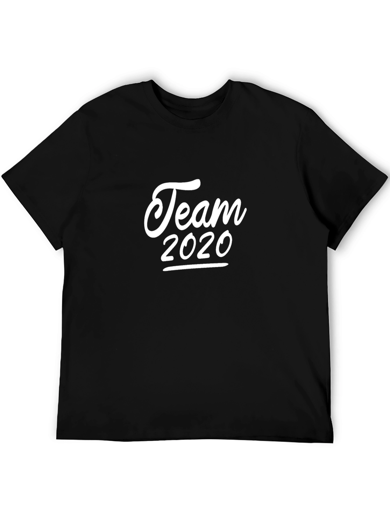 Team 2020 T-Shirt - Black Crew Neck Tee