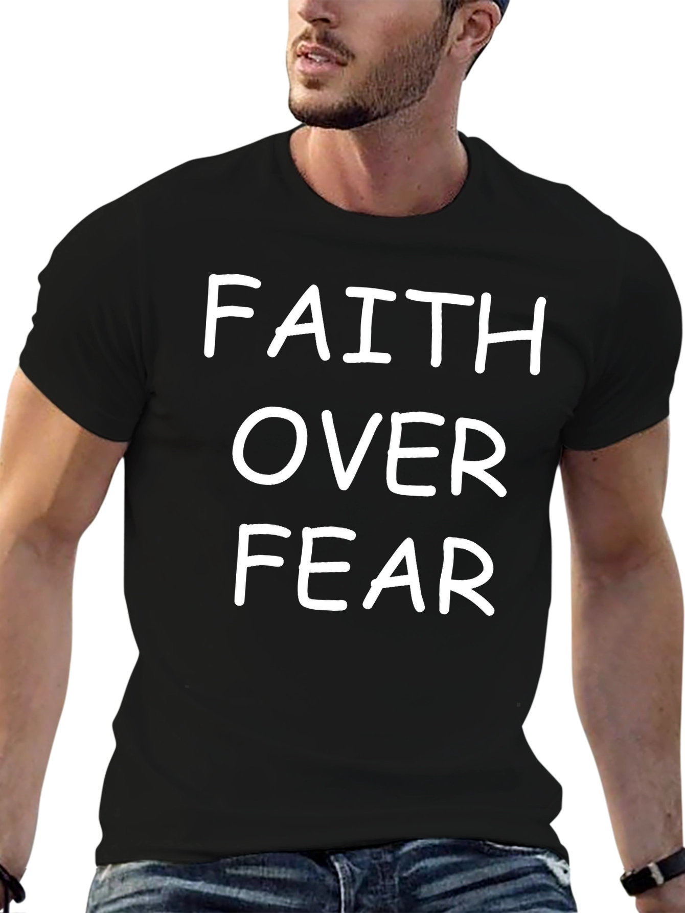 Faith Over Fear T-Shirt - Motivational Graphic Tee