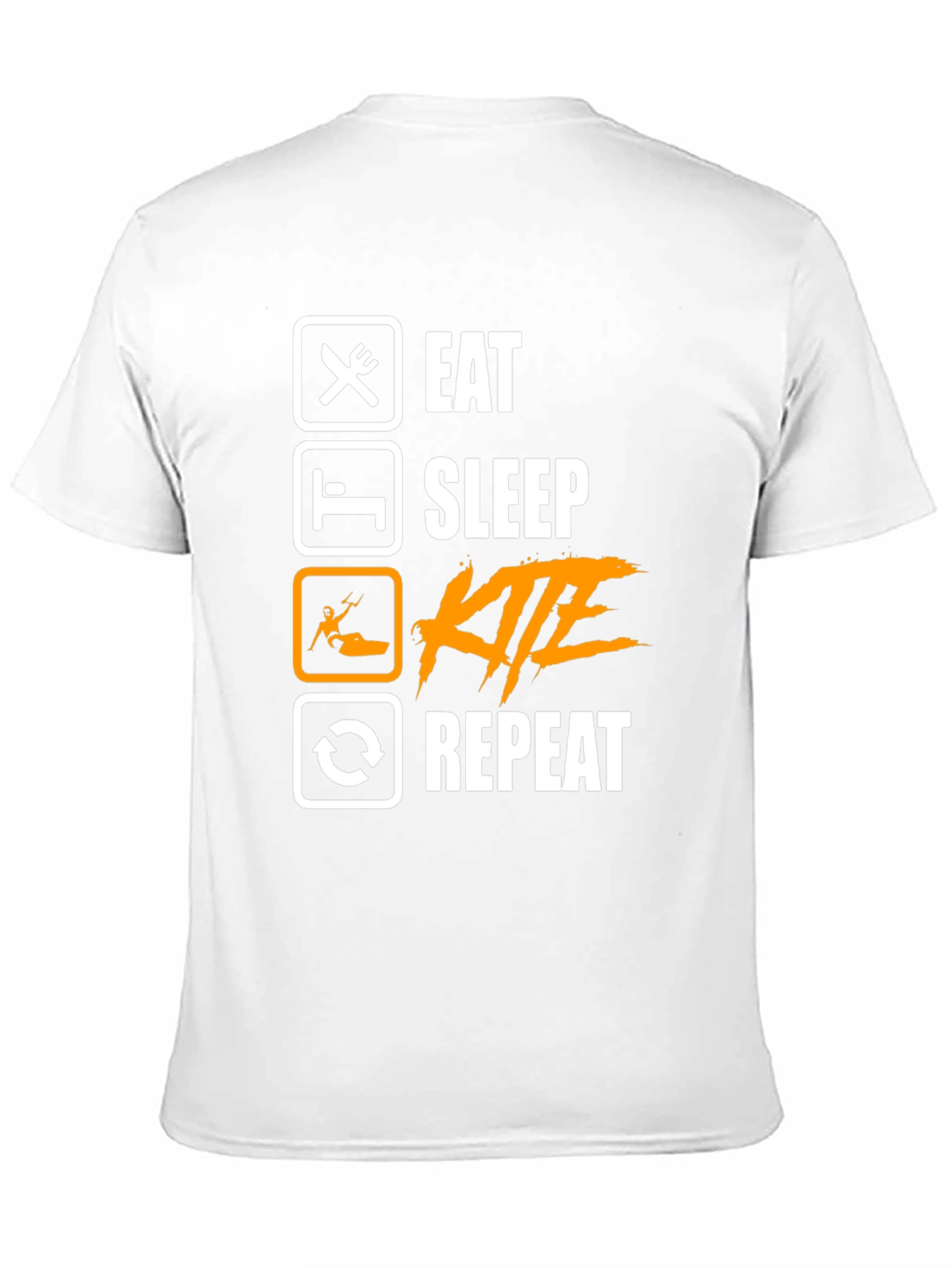 Eat Sleep Kite Repeat - Black Graphic T-Shirt