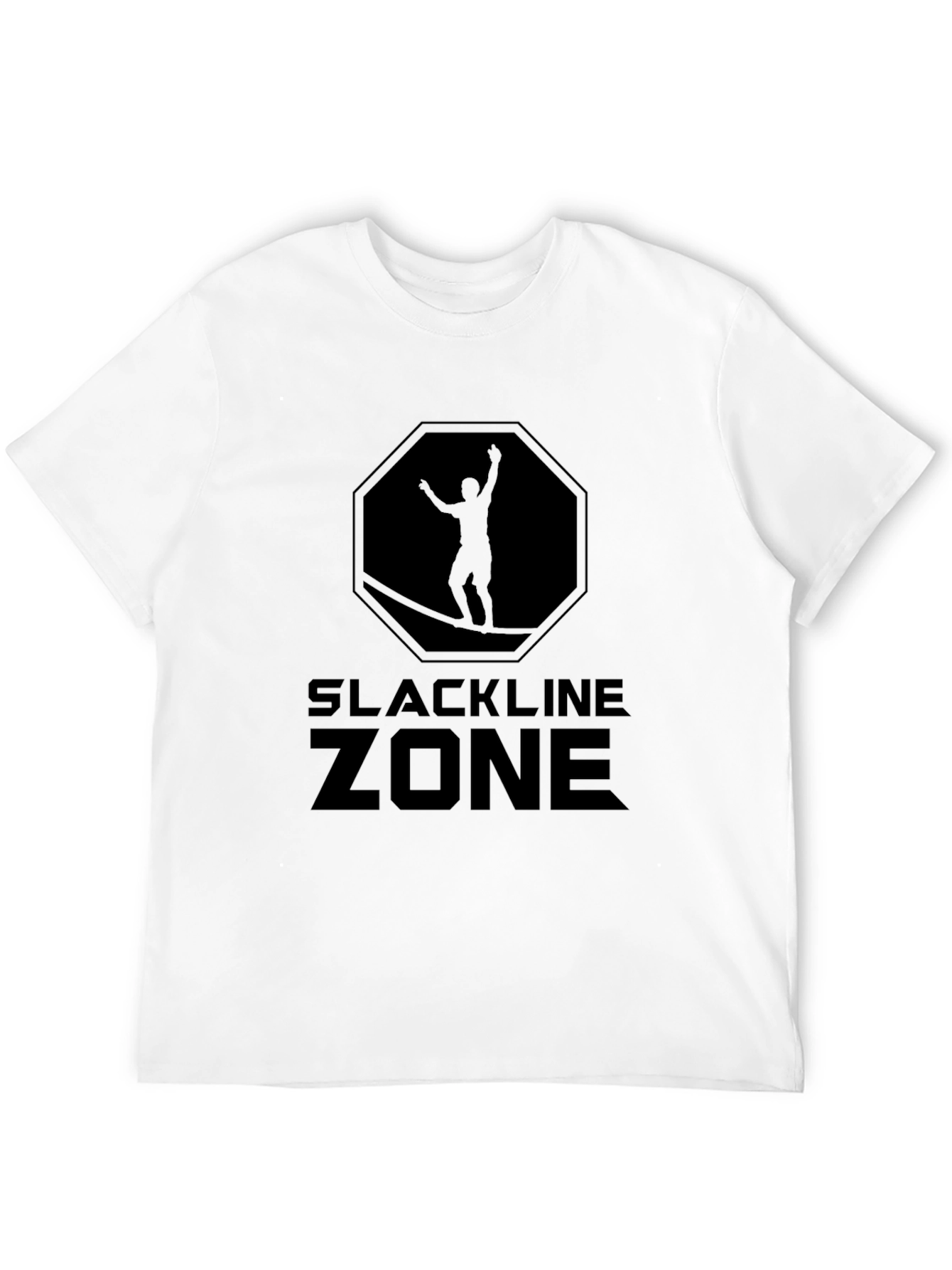 Slackline Zone Graphic Tee - Black Cotton T-Shirt