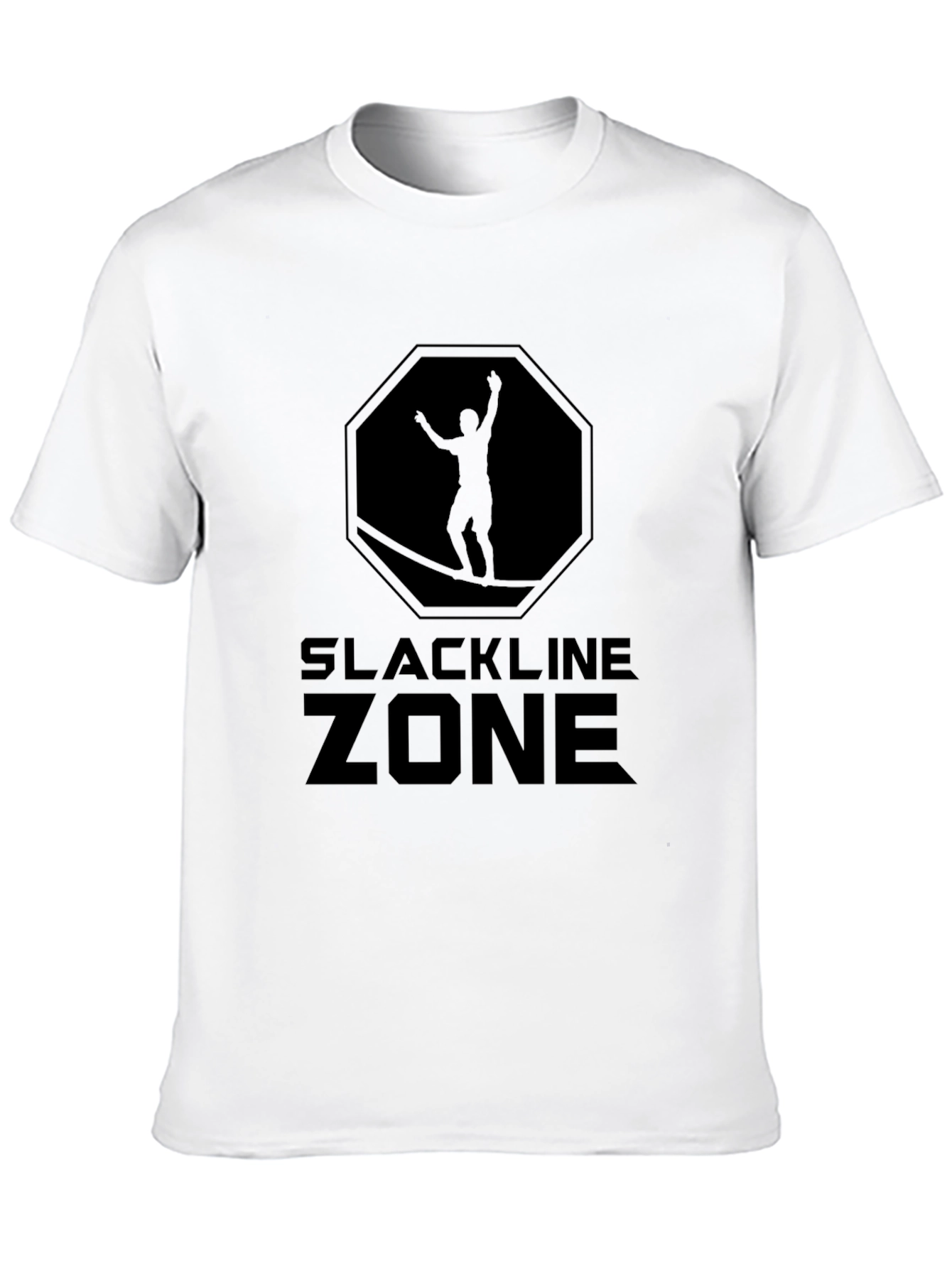 Slackline Zone Graphic Tee - Black Cotton T-Shirt