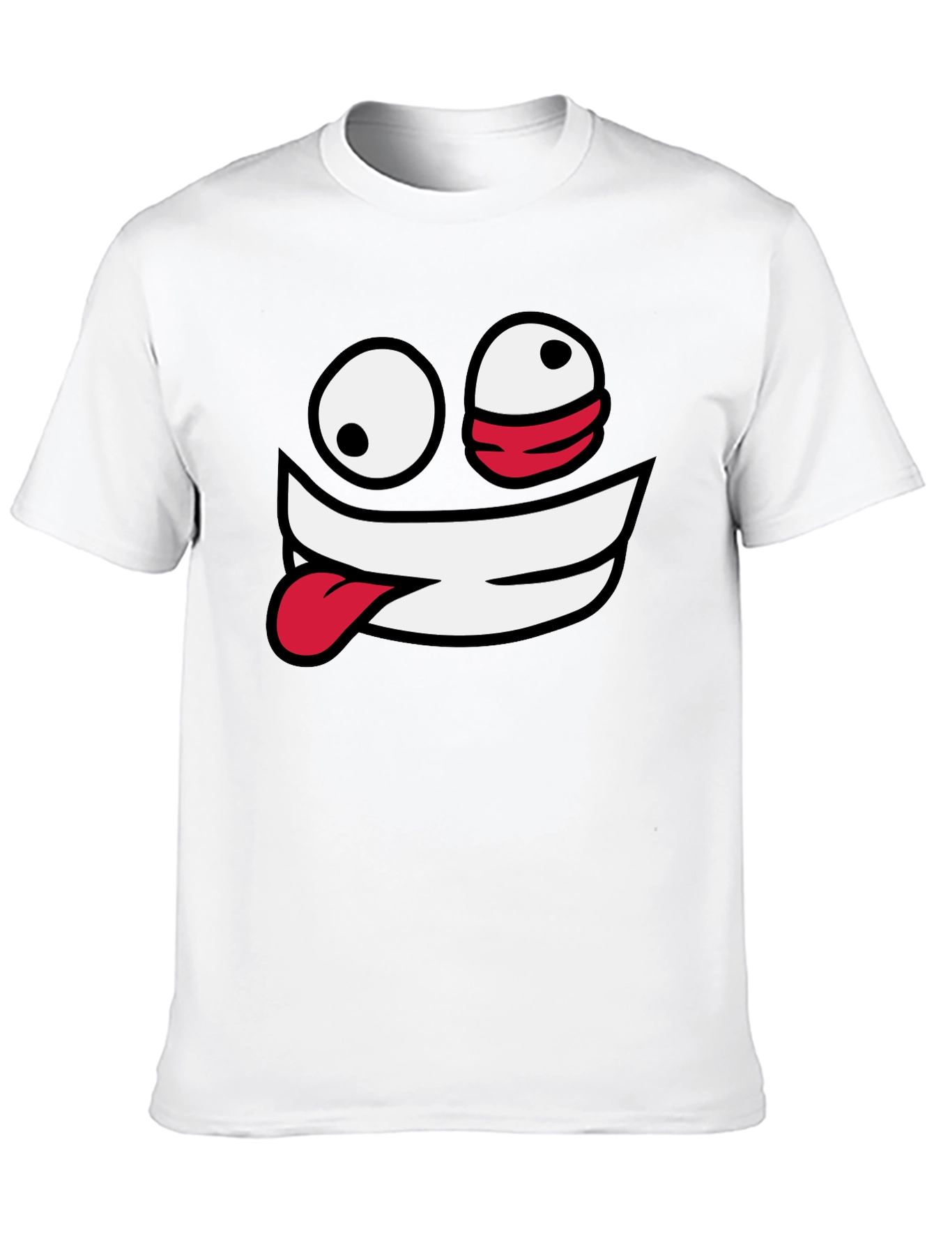Crazy Face Graphic Black T-Shirt
