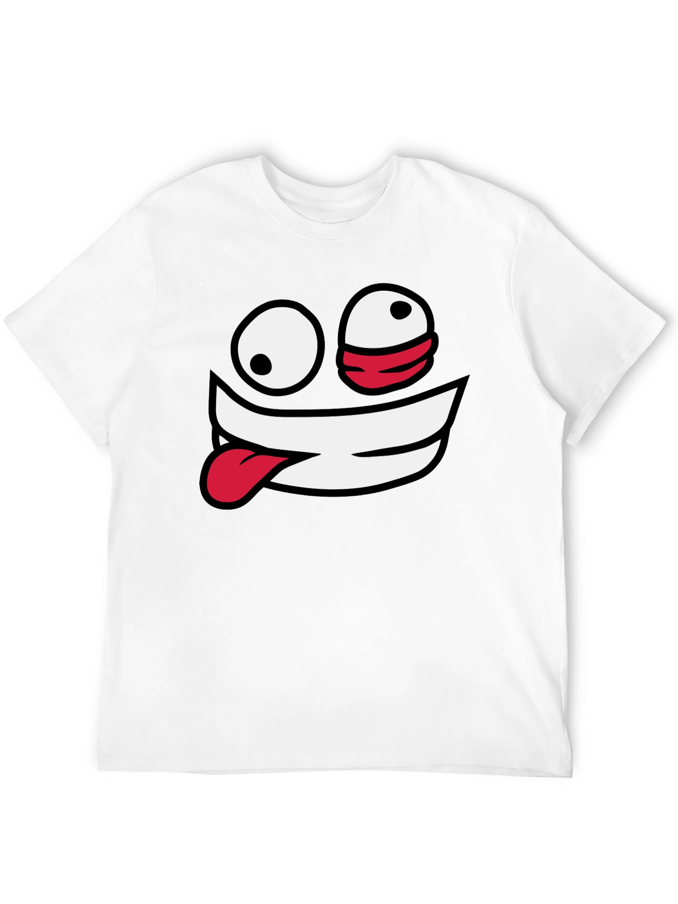 Crazy Face Graphic Black T-Shirt